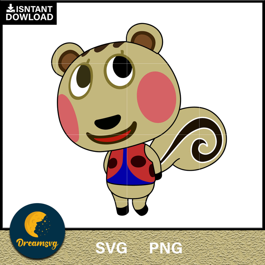 Cally Animal Crossing Svg, Animal Crossing Svg, Animal Crossing Png, Cartoon svg, svg, png digital file
