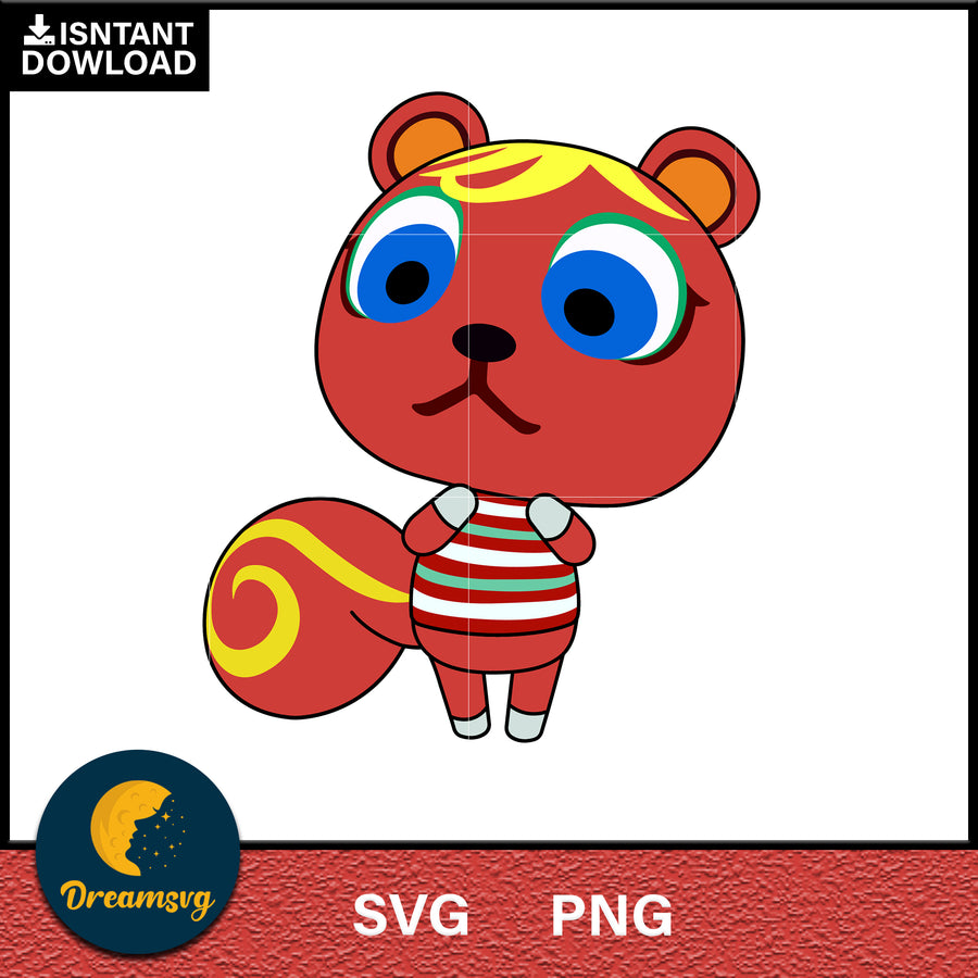 Caroline Animal Crossing Svg, Animal Crossing Svg, Animal Crossing Png, Cartoon svg, svg, png digital file