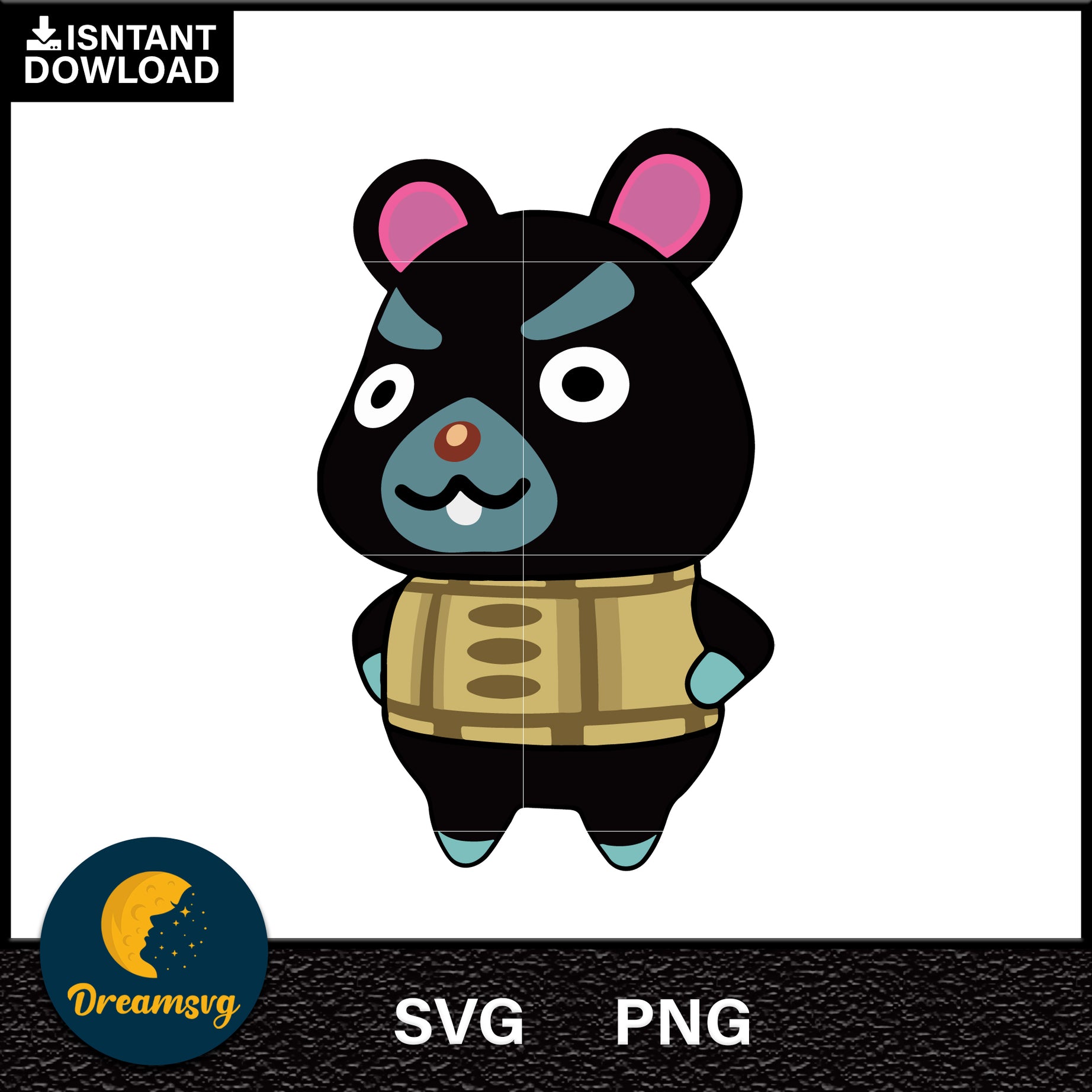 Hamp Animal Crossing Svg, Animal Crossing Svg, Animal Crossing Png, Cartoon svg, svg, png digital file