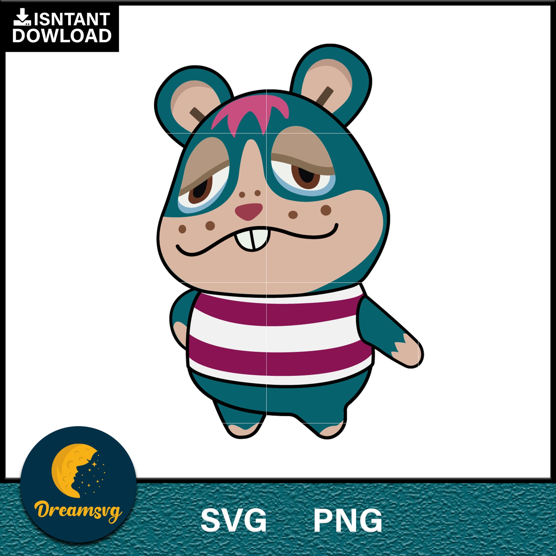 Rodney Animal Crossing Svg, Animal Crossing Svg, Animal Crossing Png, Cartoon svg, svg, png digital file