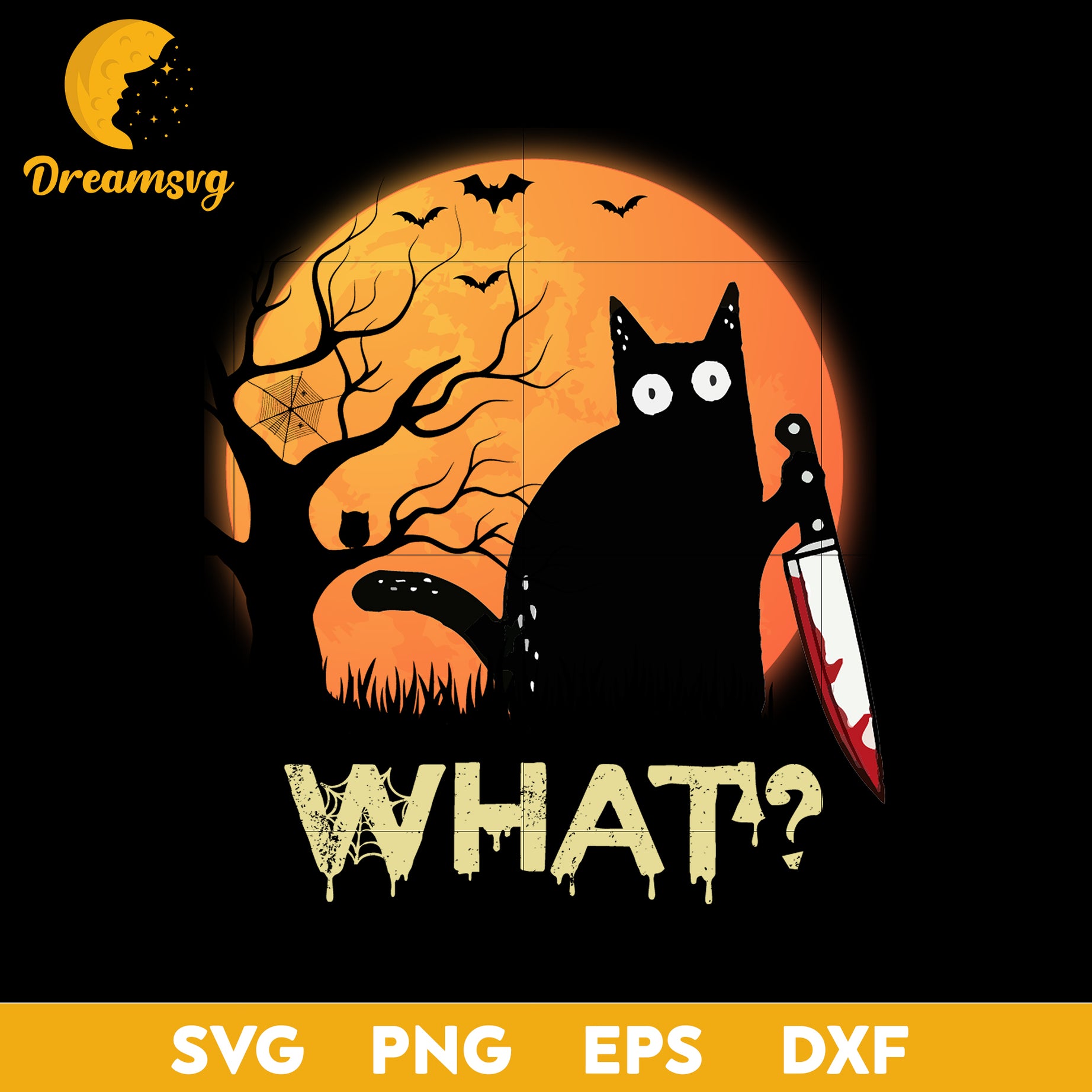 Cat halloween Svg, Halloween svg, png, dxf, eps digital file.