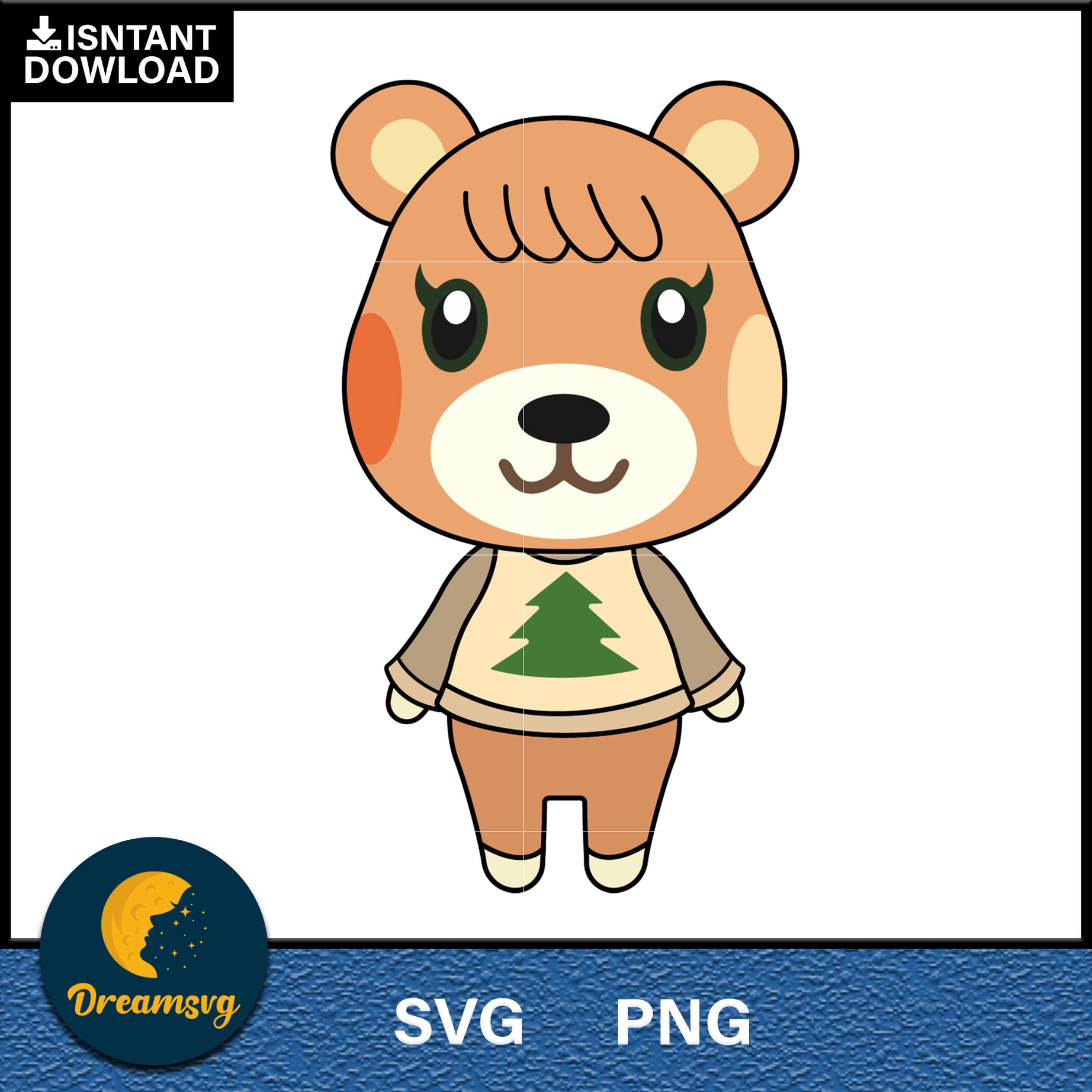 Maple Animal Crossing Svg, Animal Crossing Svg, Animal Crossing Png, Cartoon svg, svg, png digital file