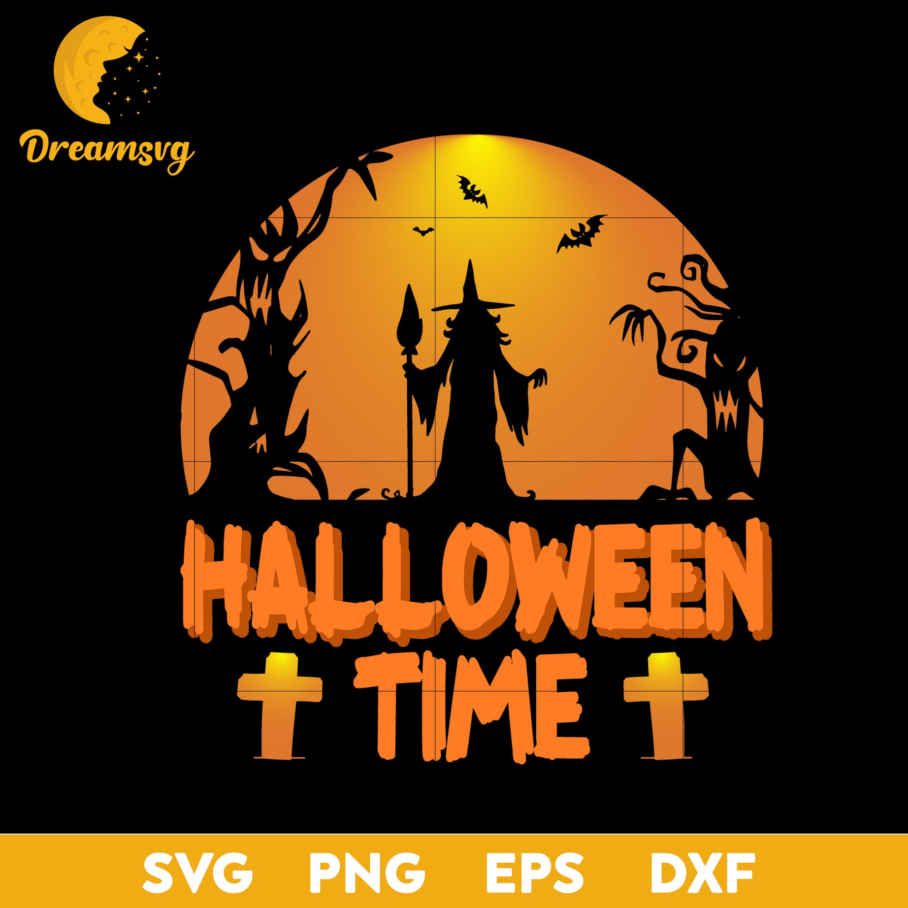 Halloween time svg, Halloween svg, png, dxf, eps digital file.
