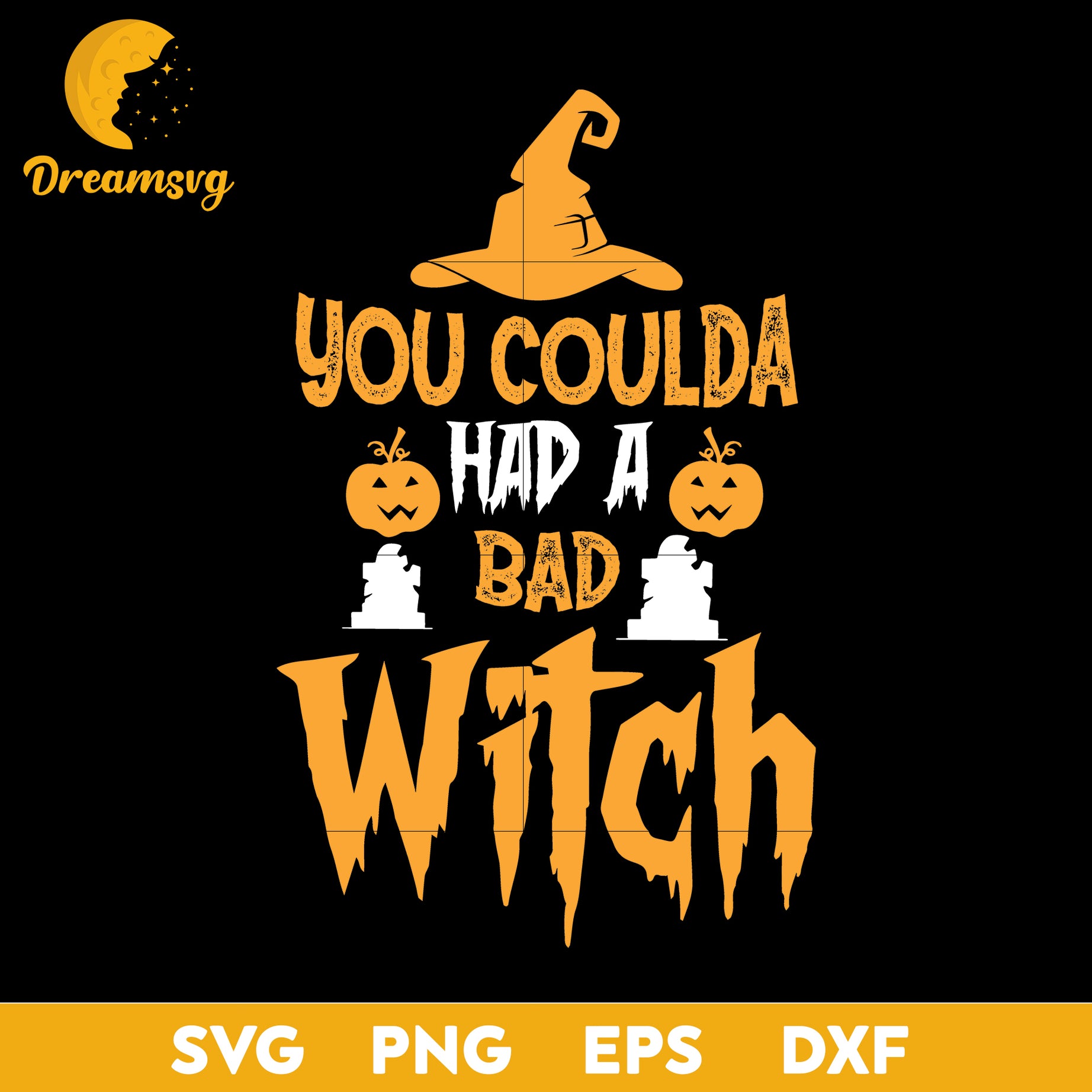 You coulda had a bad witch svg, Halloween svg, png, dxf, eps digital file.