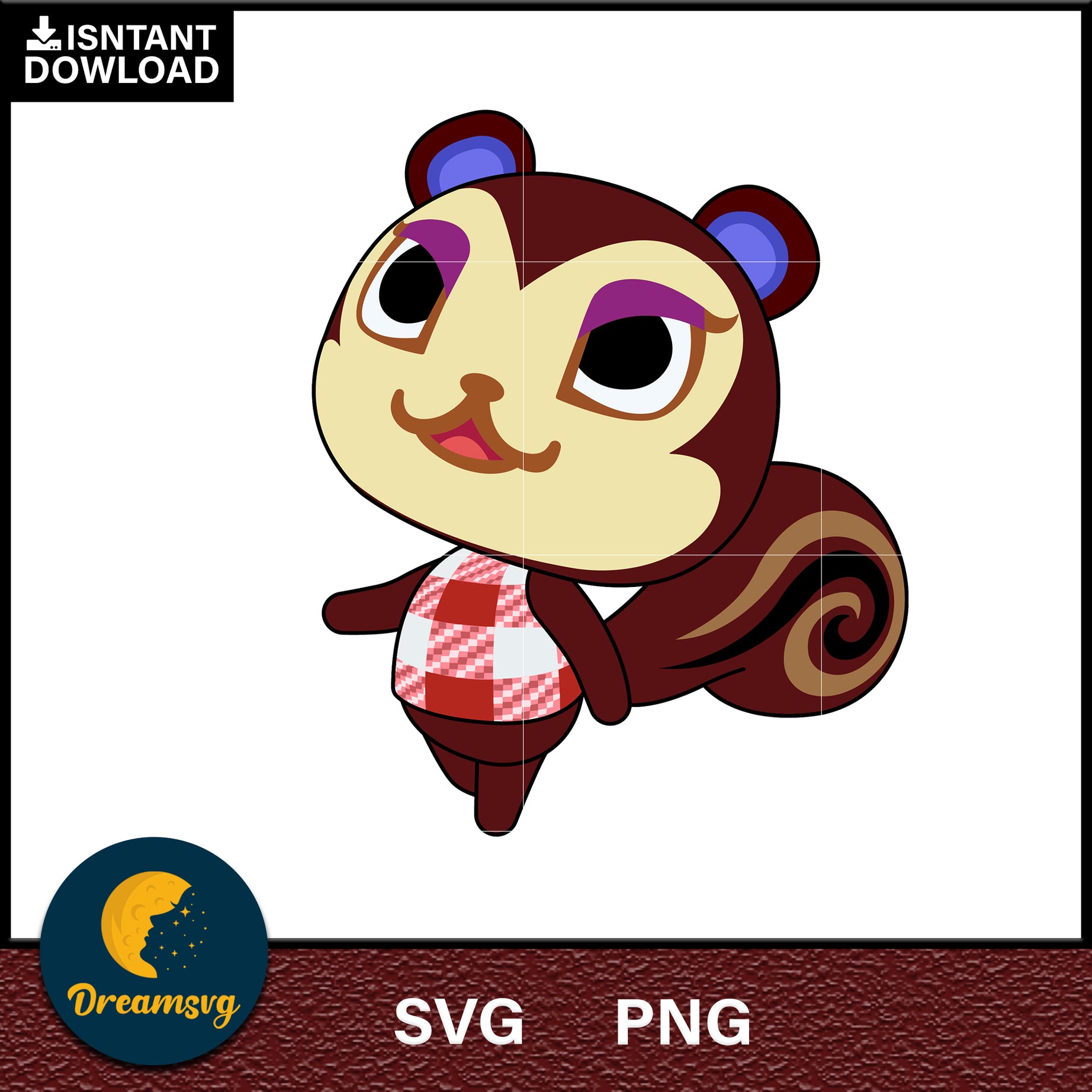 Pecan Animal Crossing Svg, Animal Crossing Svg, Animal Crossing Png, Cartoon svg, svg, png digital file