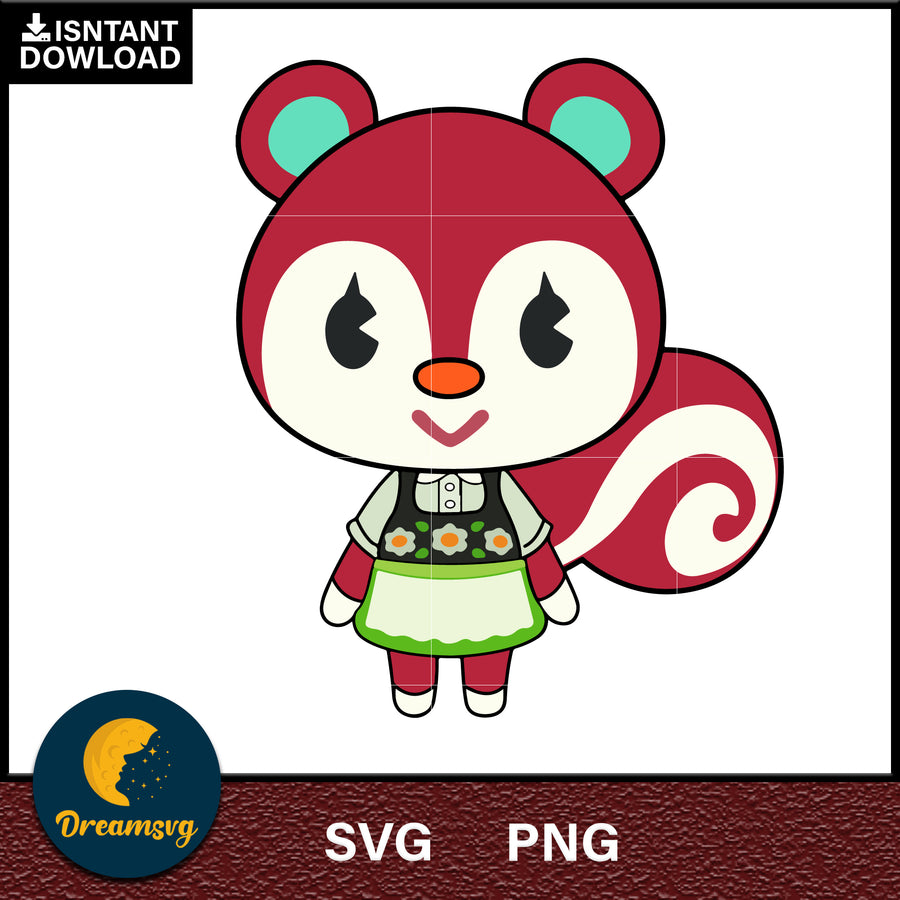 Poppy Animal Crossing Svg, Animal Crossing Svg, Animal Crossing Png, Cartoon svg, svg, png digital file