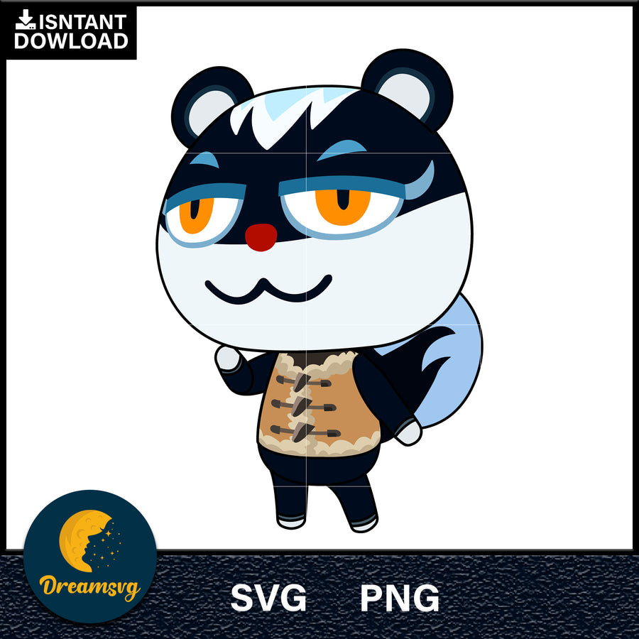 Tasha Animal Crossing Svg, Animal Crossing Svg, Animal Crossing Png, Cartoon svg, svg, png digital file