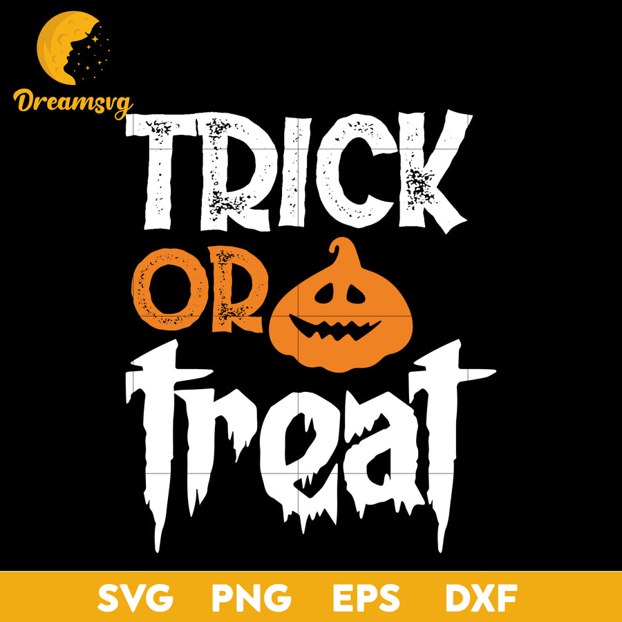 Trick or treat svg, Halloween svg, png, dxf, eps digital file.