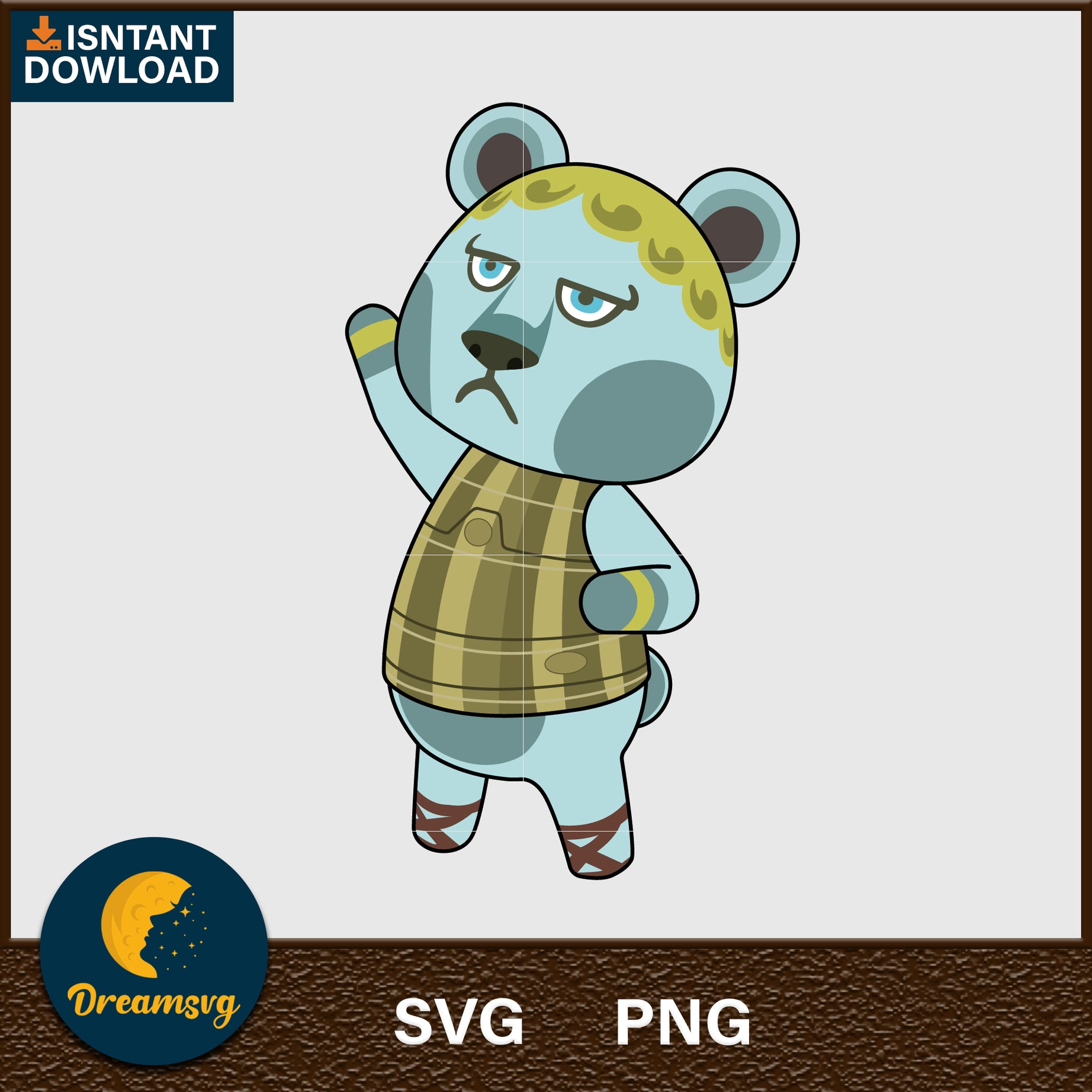 Klaus Animal Crossing Svg, Animal Crossing Svg, Animal Crossing Png, Cartoon svg, svg, png digital file