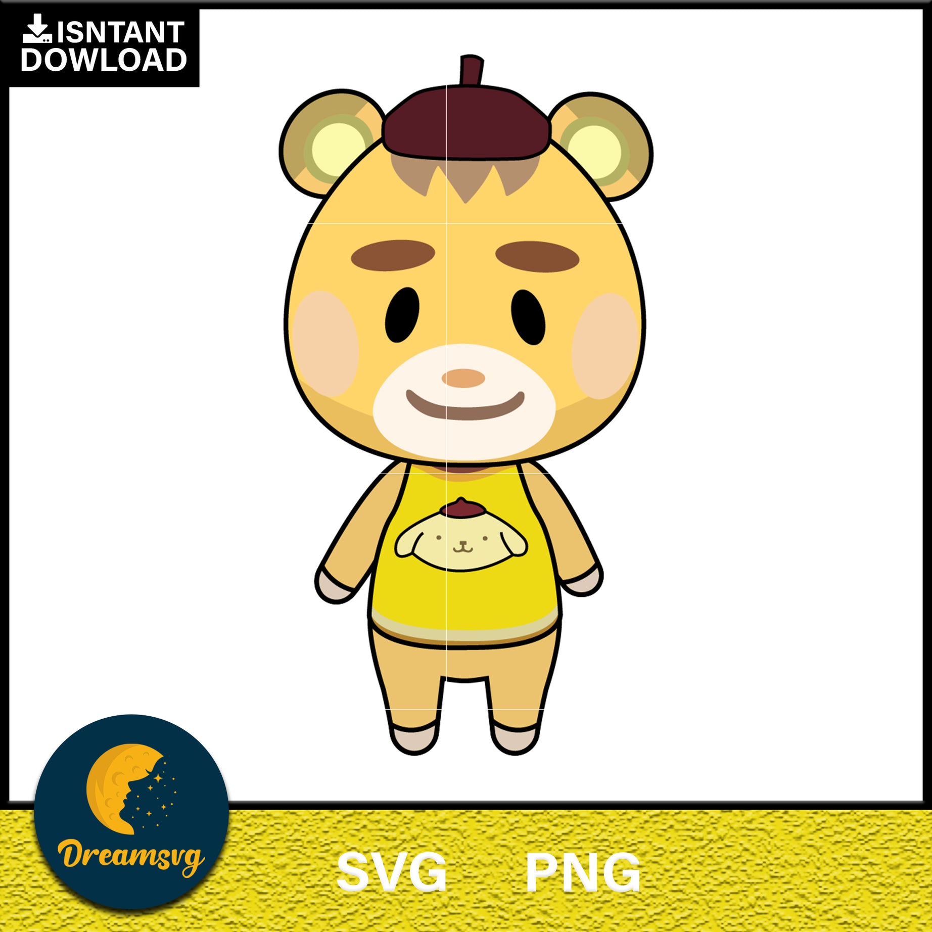 Marty Animal Crossing Svg, Animal Crossing Svg, Animal Crossing Png, Cartoon svg, svg, png digital file