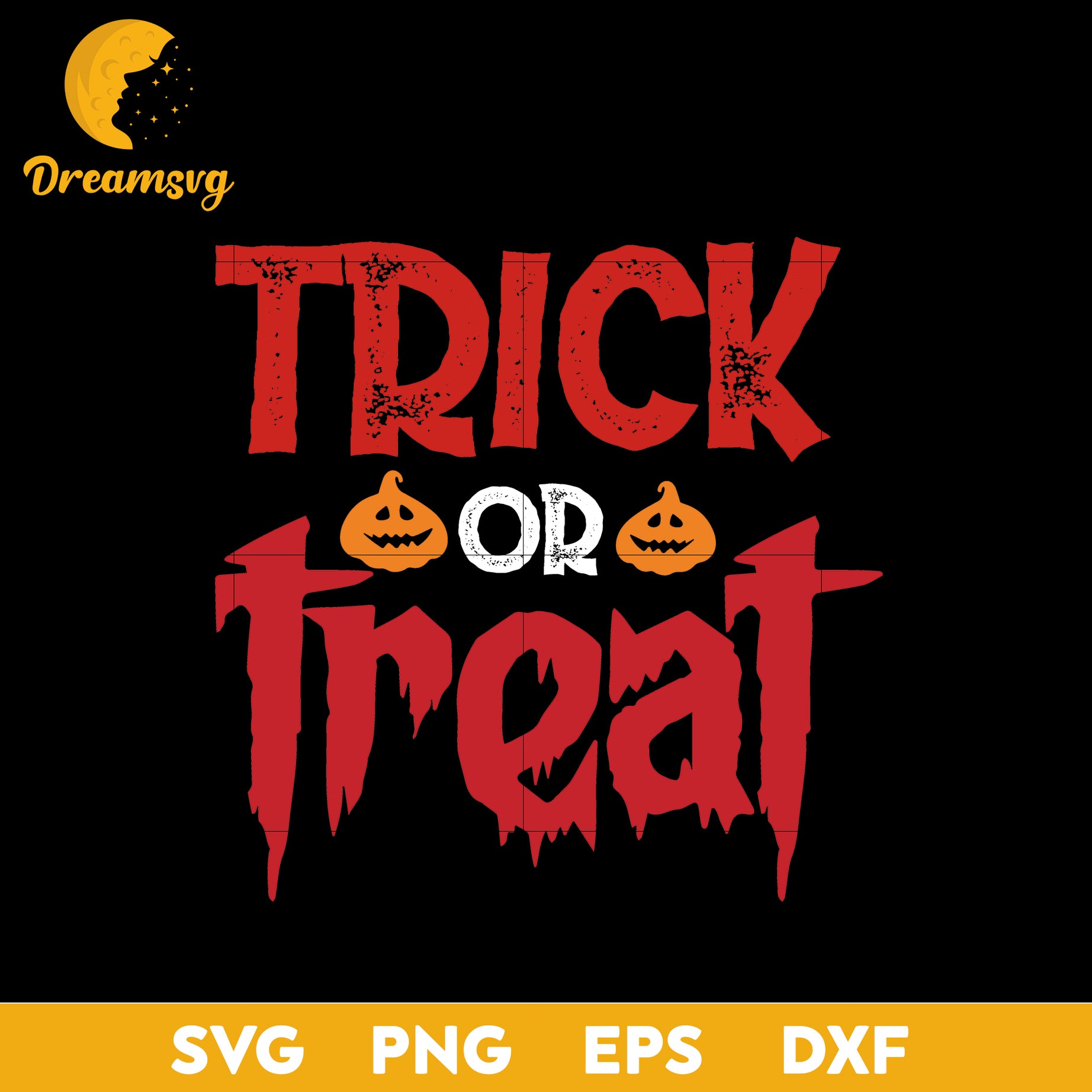 Trick or treat svg, Halloween svg, png, dxf, eps digital file.