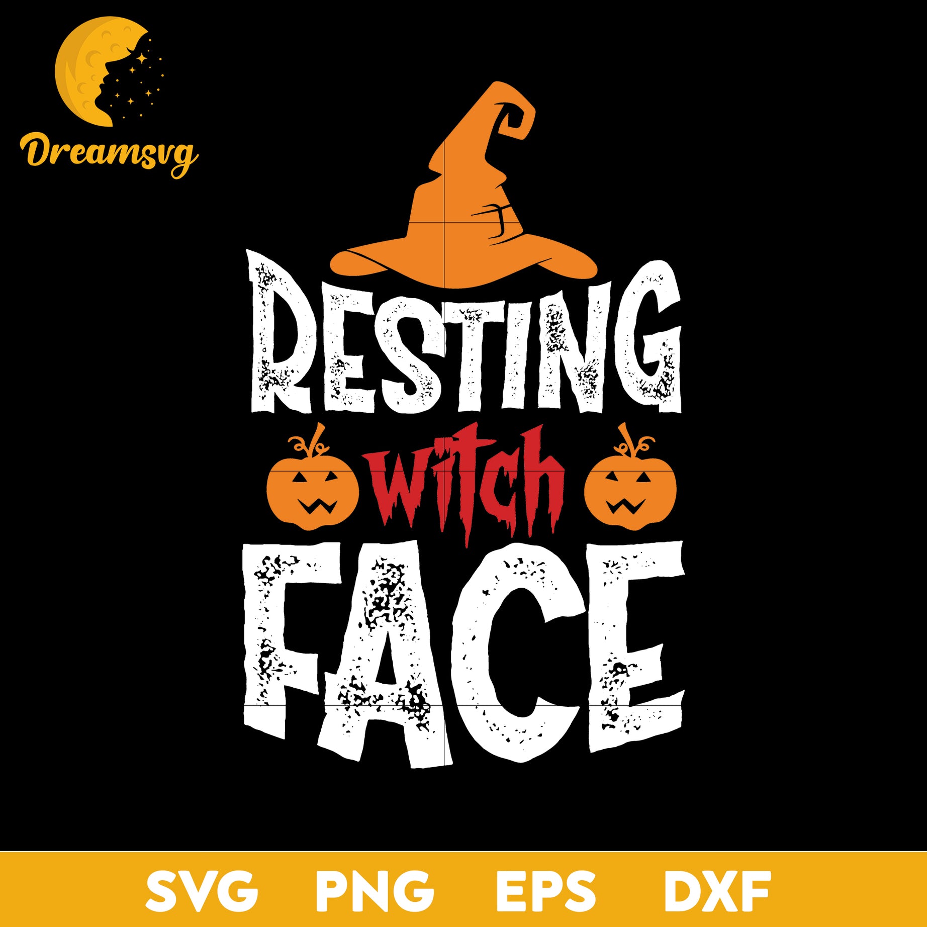 Resting witch face  svg, Halloween svg, png, dxf, eps digital file.