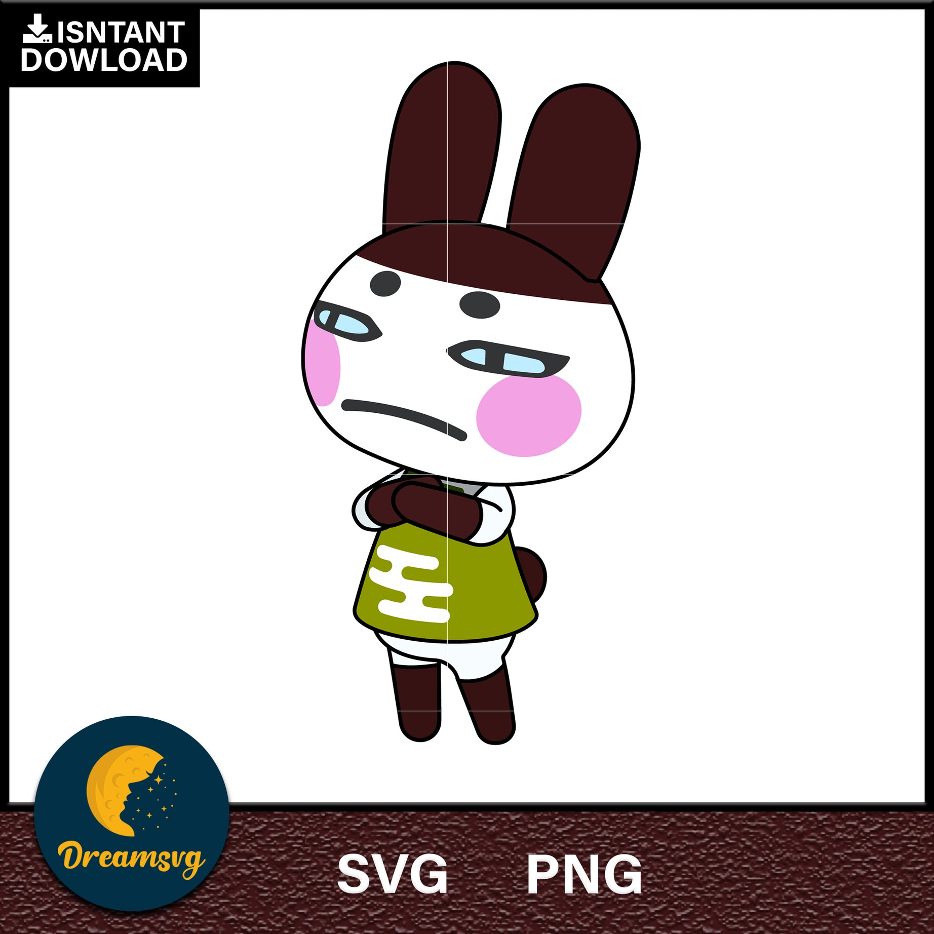 Genji Animal Crossing Svg, Animal Crossing Svg, Animal Crossing Png, Cartoon svg, svg, png digital file