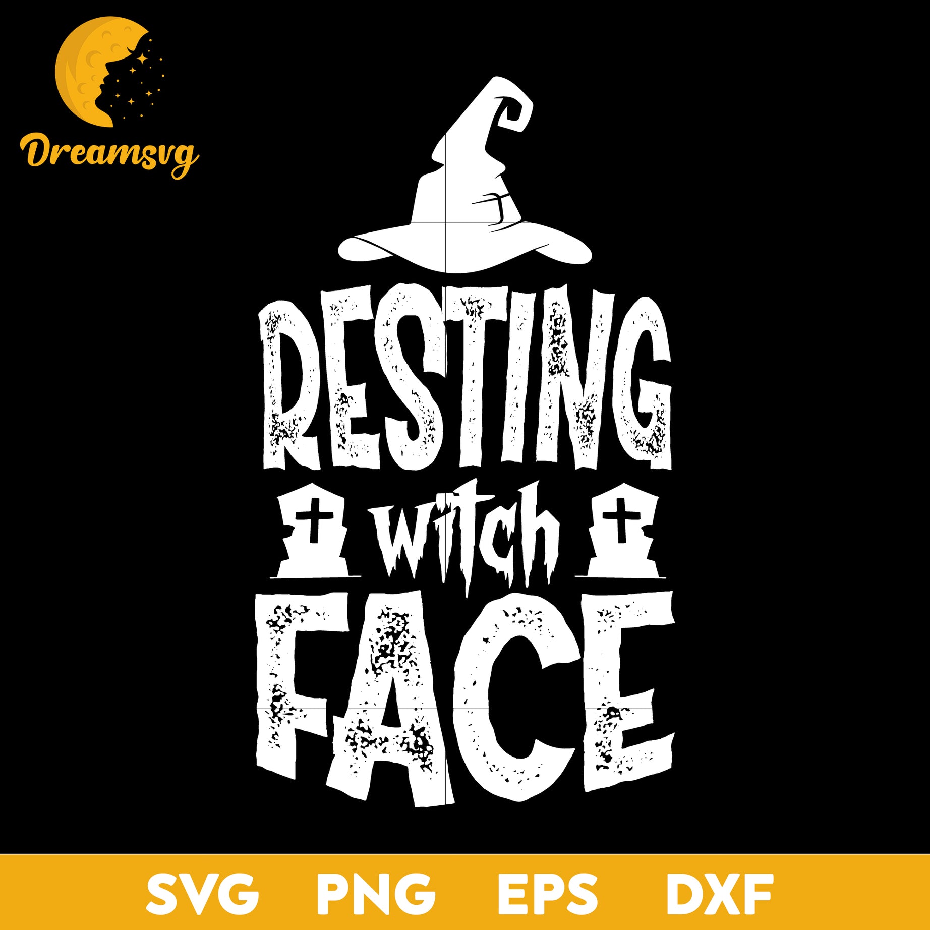 Resting witch face  svg, Halloween svg, png, dxf, eps digital file.