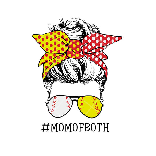 Womens mom of both messy bun svg, Mother's day svg, eps, png, dxf digital file MTD23042149
