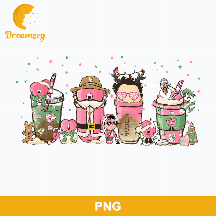 Bad Bunny Coffee Cups PNG,