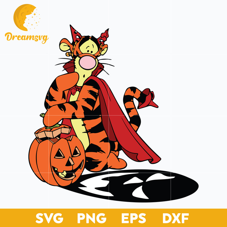Tigger Halloween Svg, Tigger Svg, Winnie the Pooh, Halloween Svg, png, dxf, eps digital file.