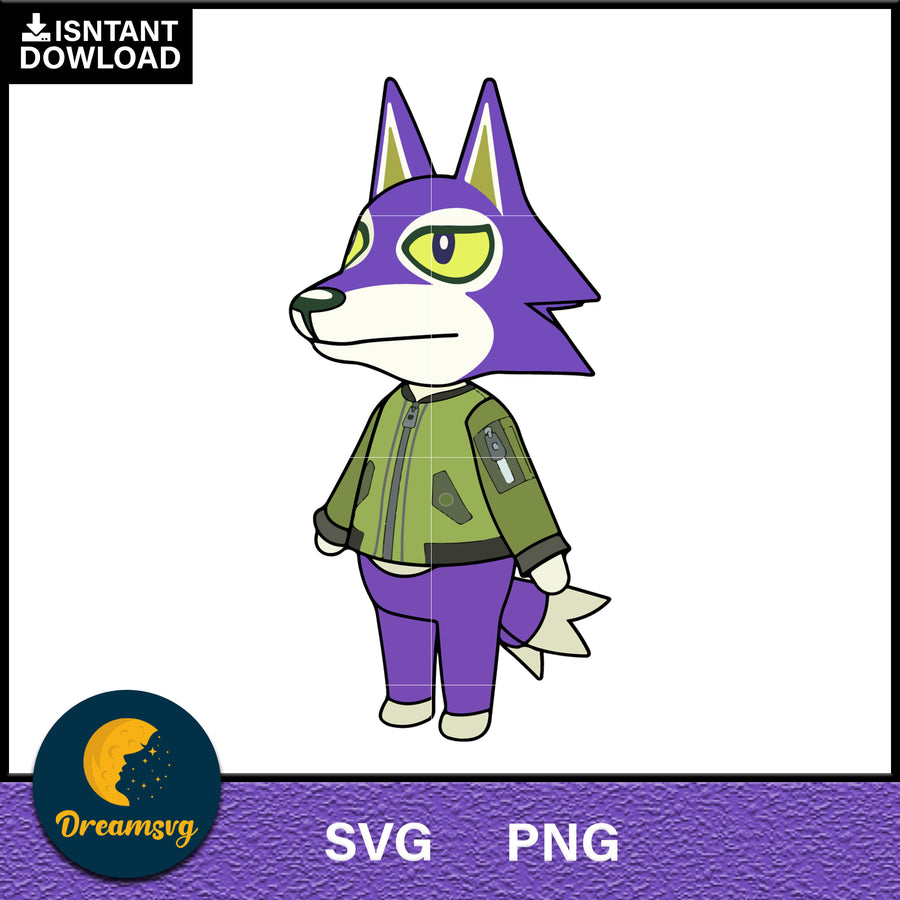 Lobo Animal Crossing Svg, Animal Crossing Svg, Animal Crossing Png, Cartoon svg, svg, png digital file
