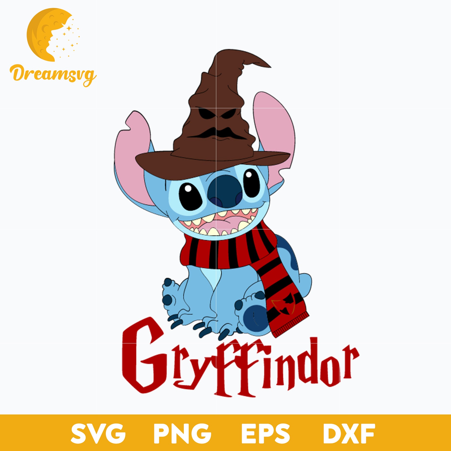 Harry Potter Stitch SVG, Stitch Gryffindor SVG, Stitch Halloween SVG, PNG, DXF, EPS Digital File.