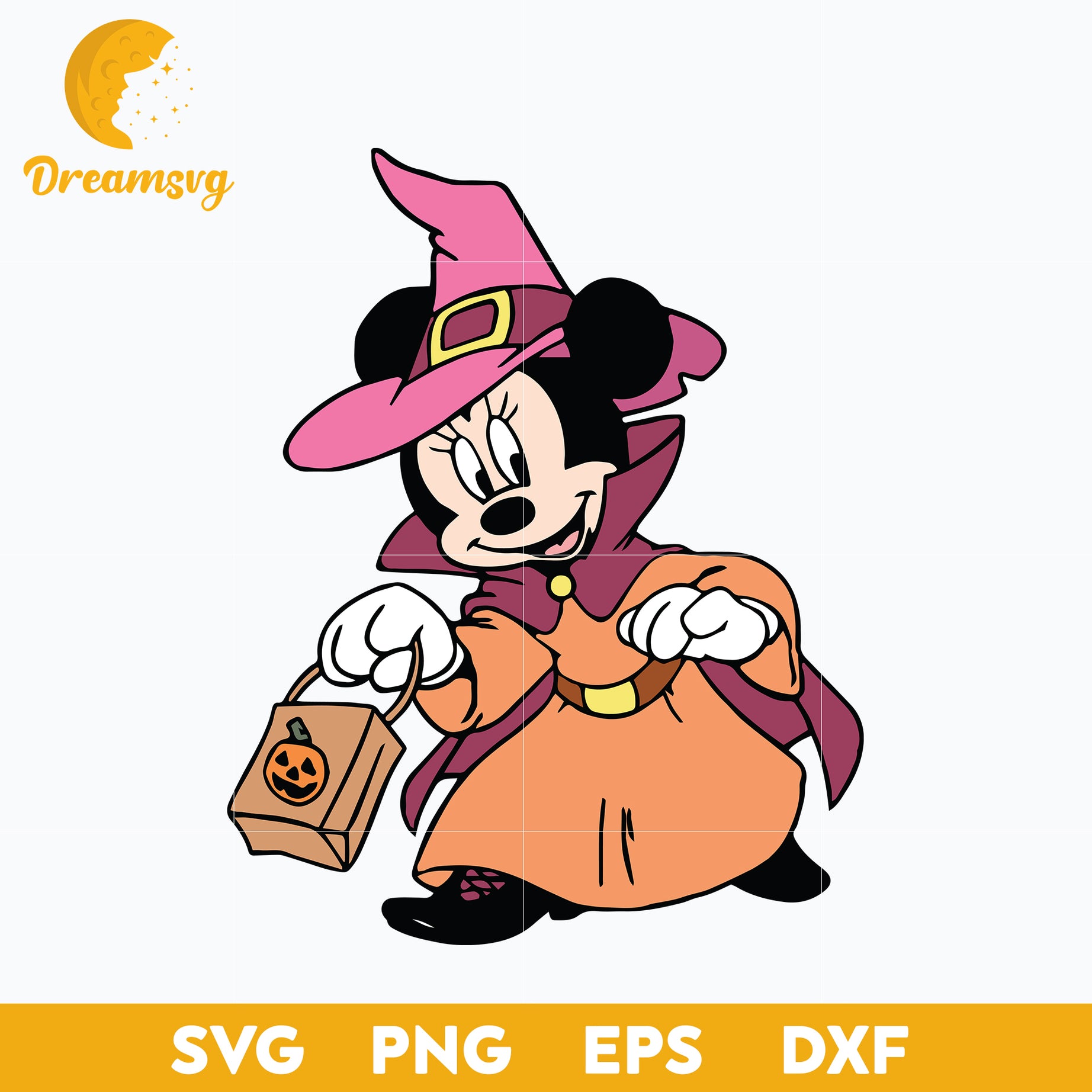 Minnie Mouse Halloween Svg,  Minnie Halloween Svg,  Minnie Svg, Halloween Svg, png, dxf, eps digital file.