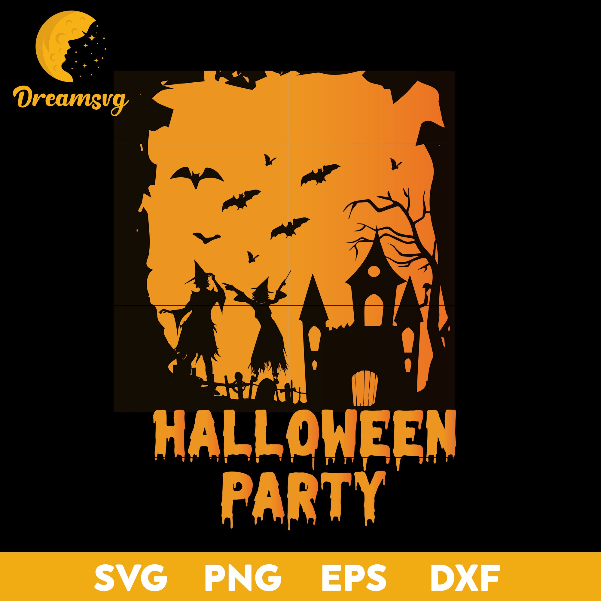 Halloween party svg, Halloween svg, png, dxf, eps digital file.