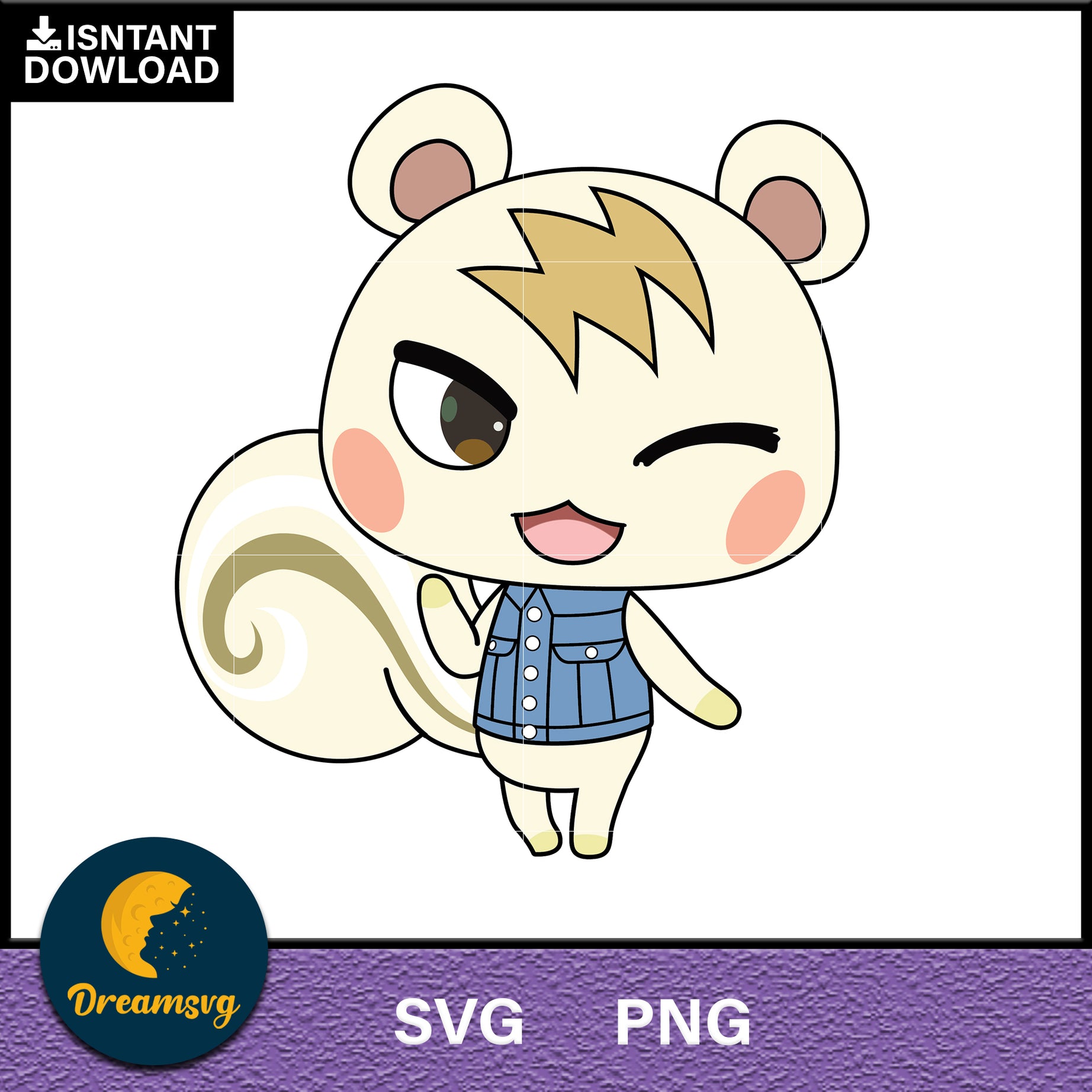 Marshal Animal Crossing Svg, Animal Crossing Svg, Animal Crossing Png, Cartoon svg, svg, png digital file