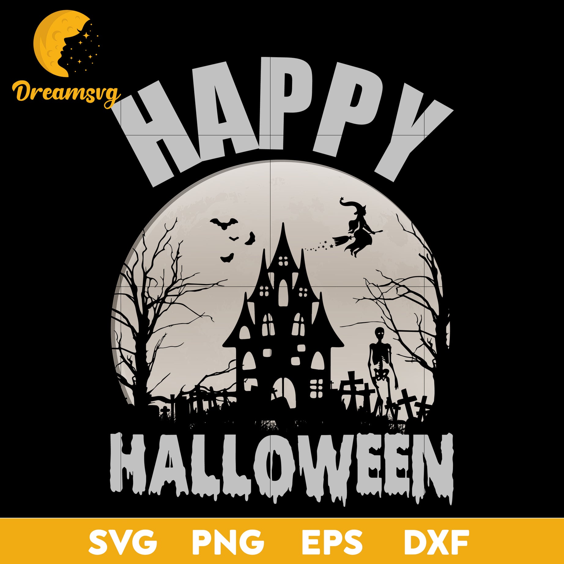 Happy halloween  svg, Halloween svg, png, dxf, eps digital file.