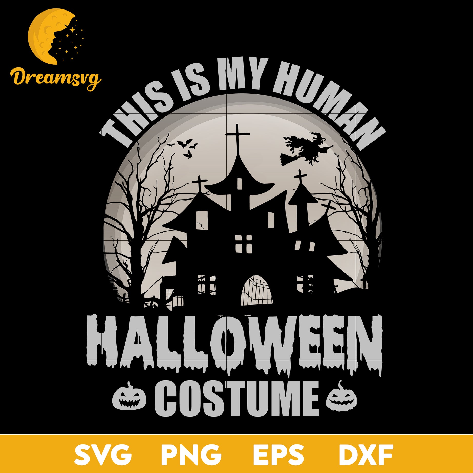 This is my human halloween costume svg, Halloween svg, png, dxf, eps digital file.