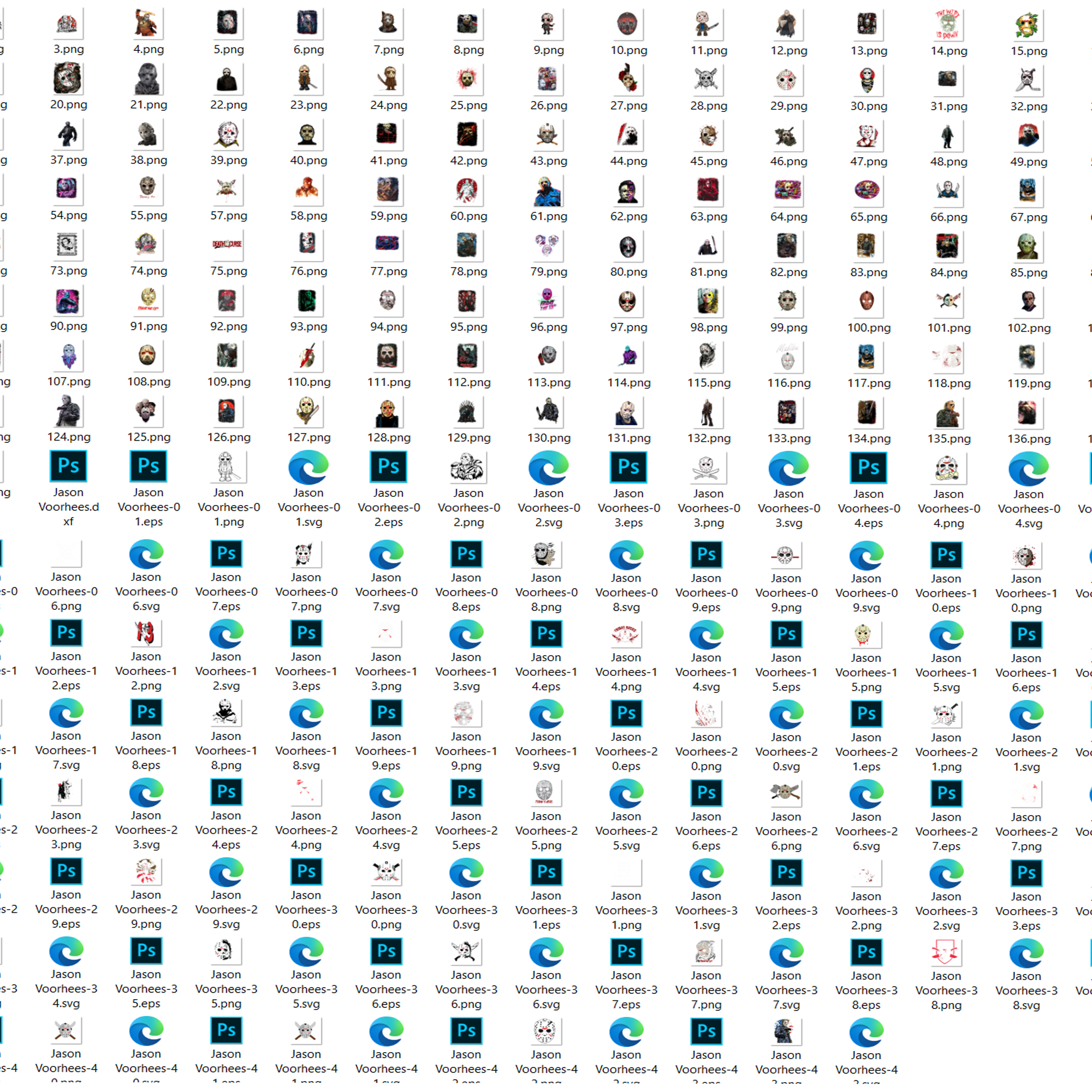 Jason Voorhess PNG Bundle, Jason Voorhess Halloween, Scary Halloween, Horror Characters, Halloween svg, png digital file.