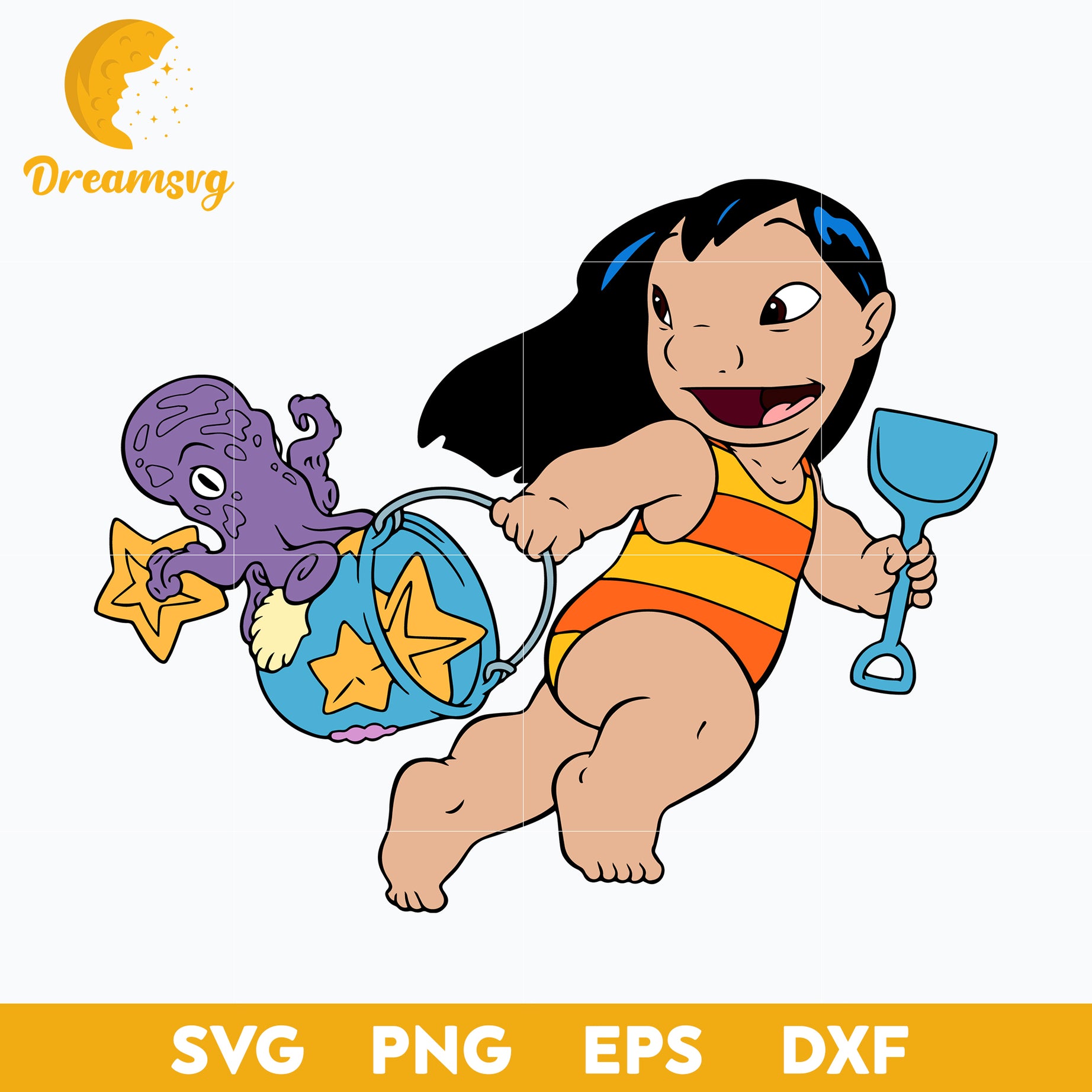 Lilo Pelekai SVG, Lilo and Stitch SVG, Cartoon SVG, PNG, DXF, EPS Digital File ST002428
