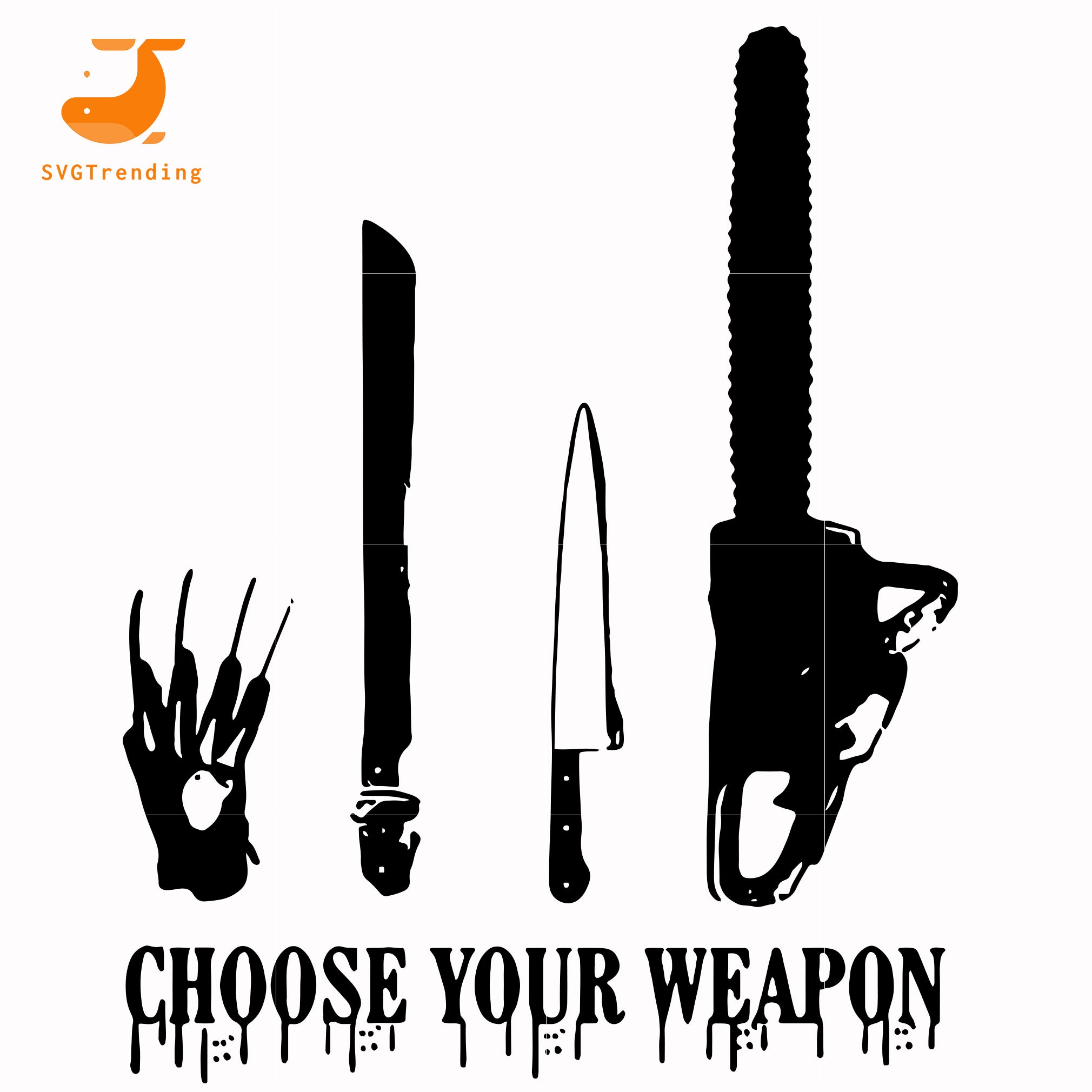 choose your weapon svg, png, dxf, eps digital file HLW0110