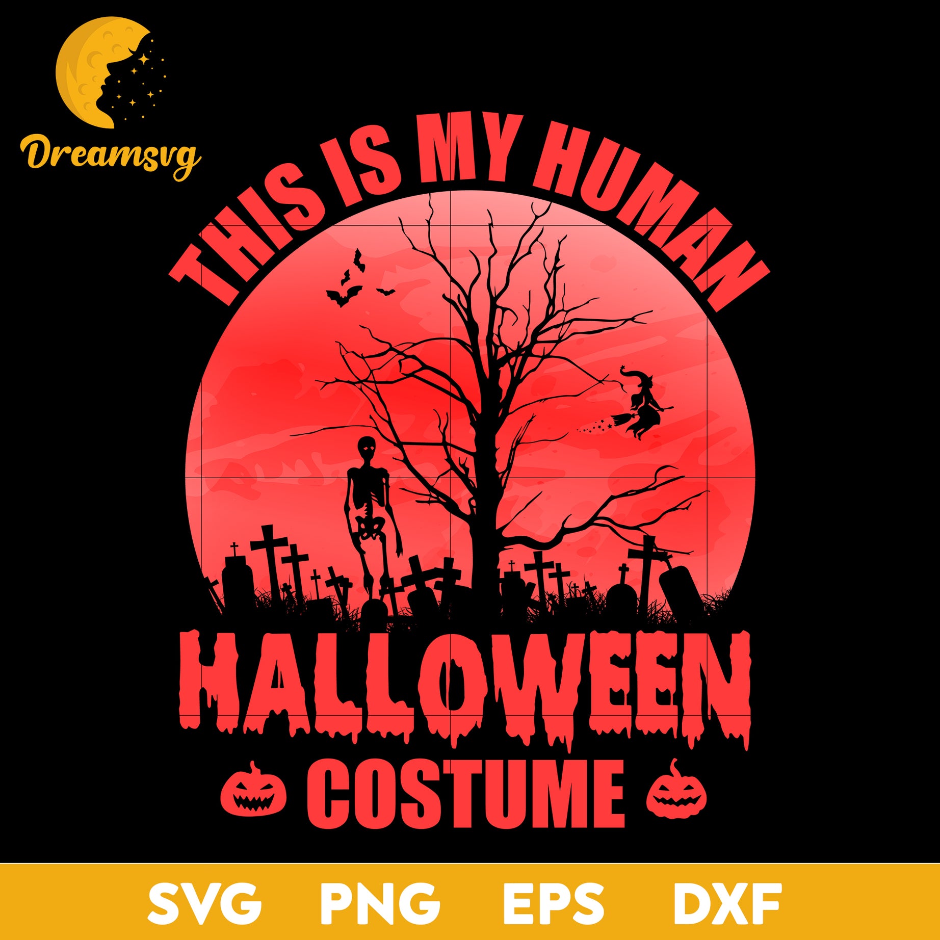 This is my human halloween costume svg, Halloween svg, png, dxf, eps digital file.