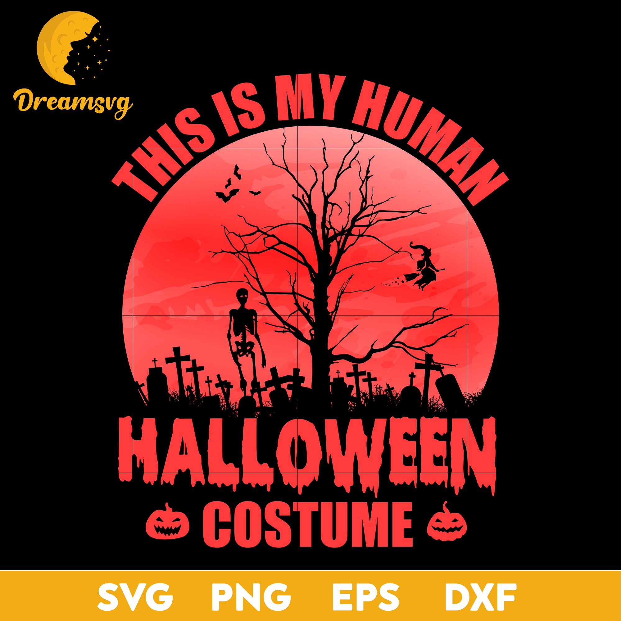 This is my human halloween costume svg, Halloween svg, png, dxf, eps digital file.