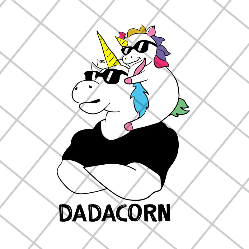Dadacorn svg, Fathers day svg, png, dxf, eps digital file FTD29042131