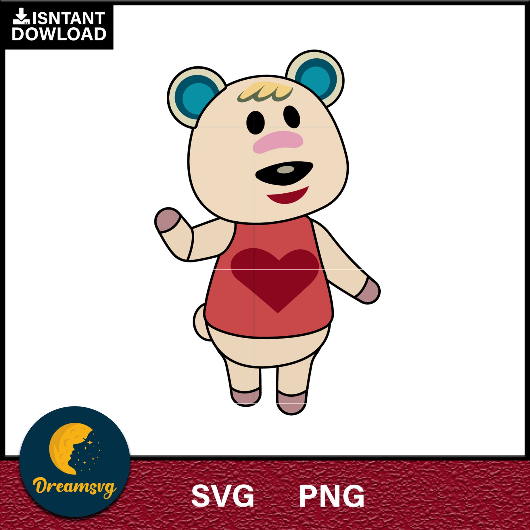 Tutu Animal Crossing Svg, Animal Crossing Svg, Animal Crossing Png, Cartoon svg, svg, png digital file
