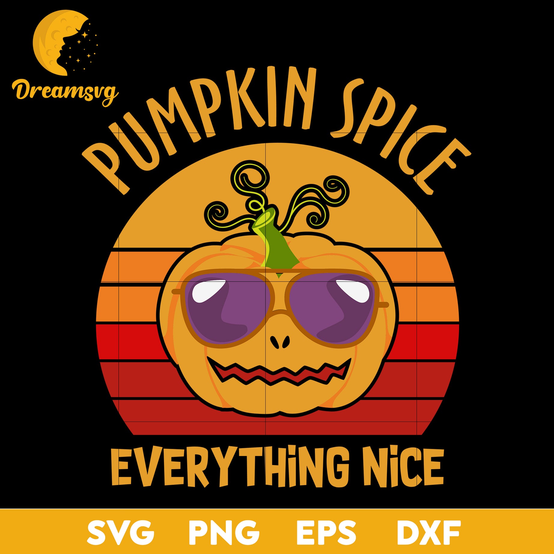Pumpkin Spice and Everything Nice svg, Halloween svg, png, dxf, eps digital file.