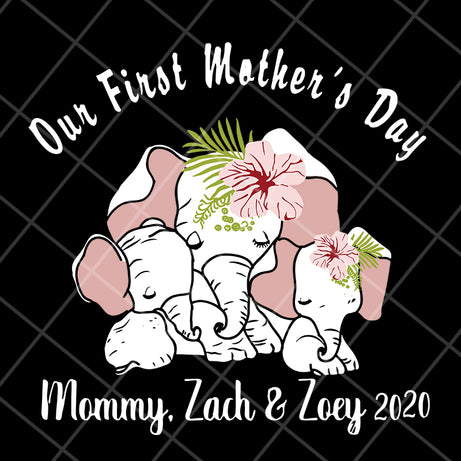 Our first mother's day svg, Mother's day svg, eps, png, dxf digital file MTD04042106