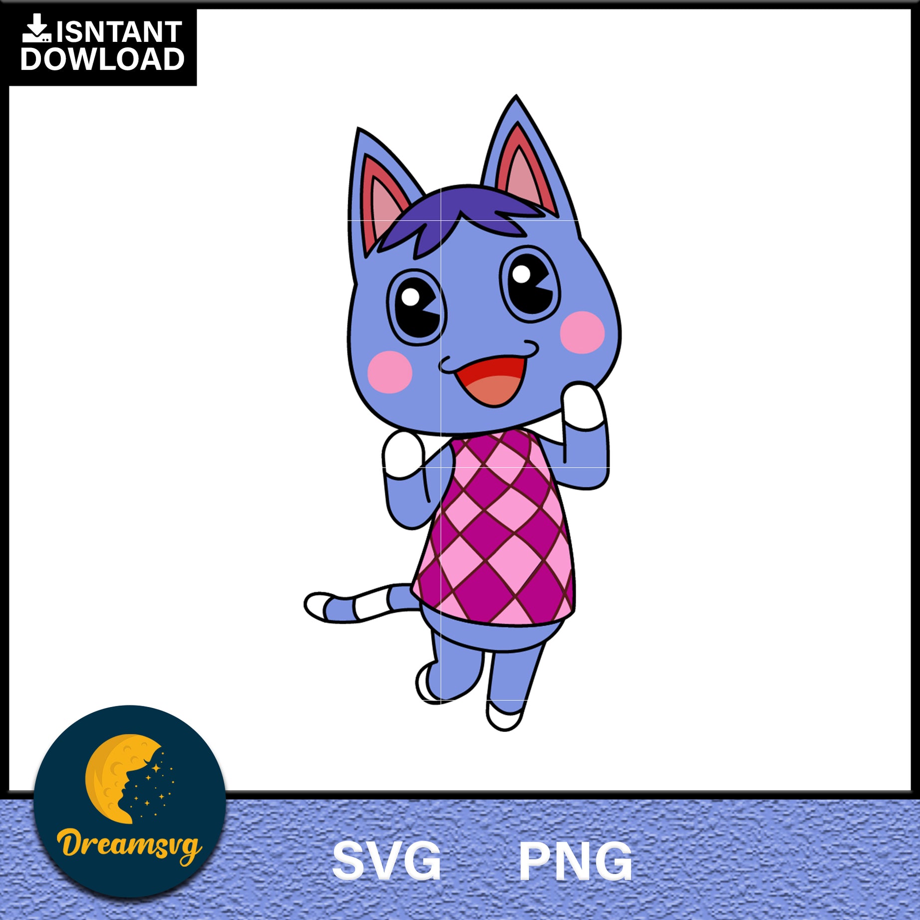 Rosie Animal Crossing Svg, Animal Crossing Svg, Animal Crossing Png, Cartoon svg, svg, png digital file