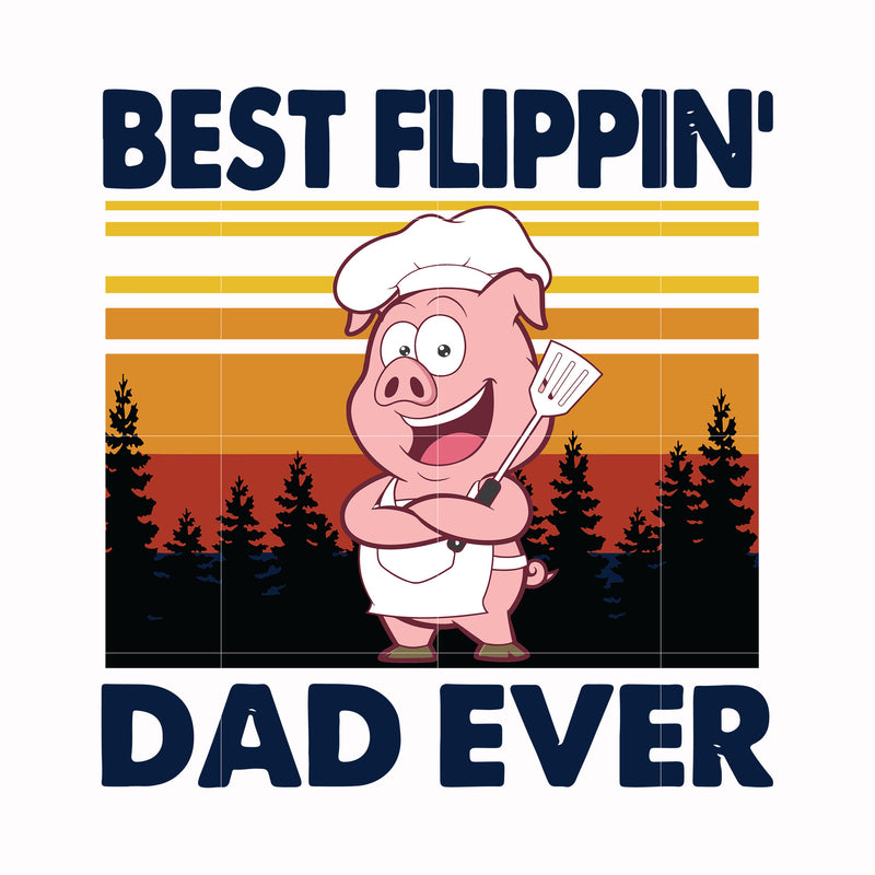 Pig best flippin' dad ever svg, png, dxf, eps, digital file FTD29