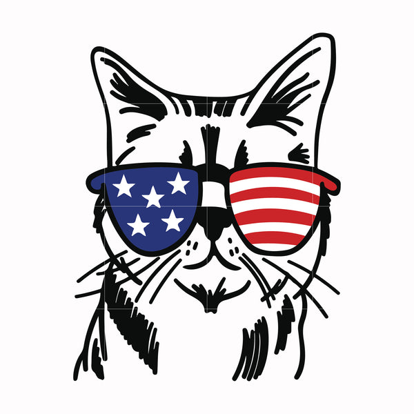 Cat american svg, png, dxf, eps, digital file JULY0039