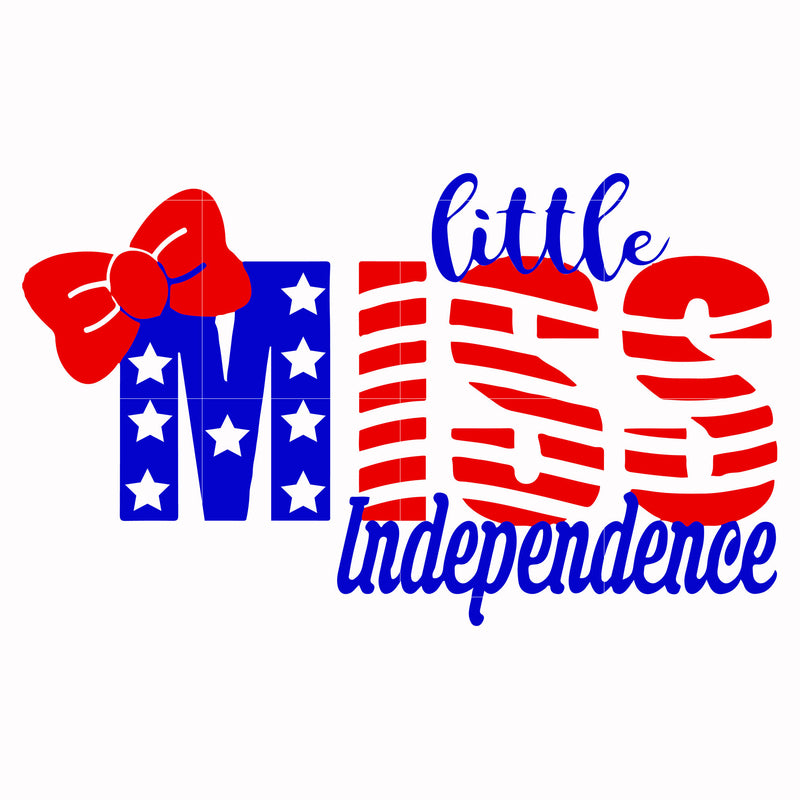 little miss independence svg, png, dxf, eps, digital file JULY0017