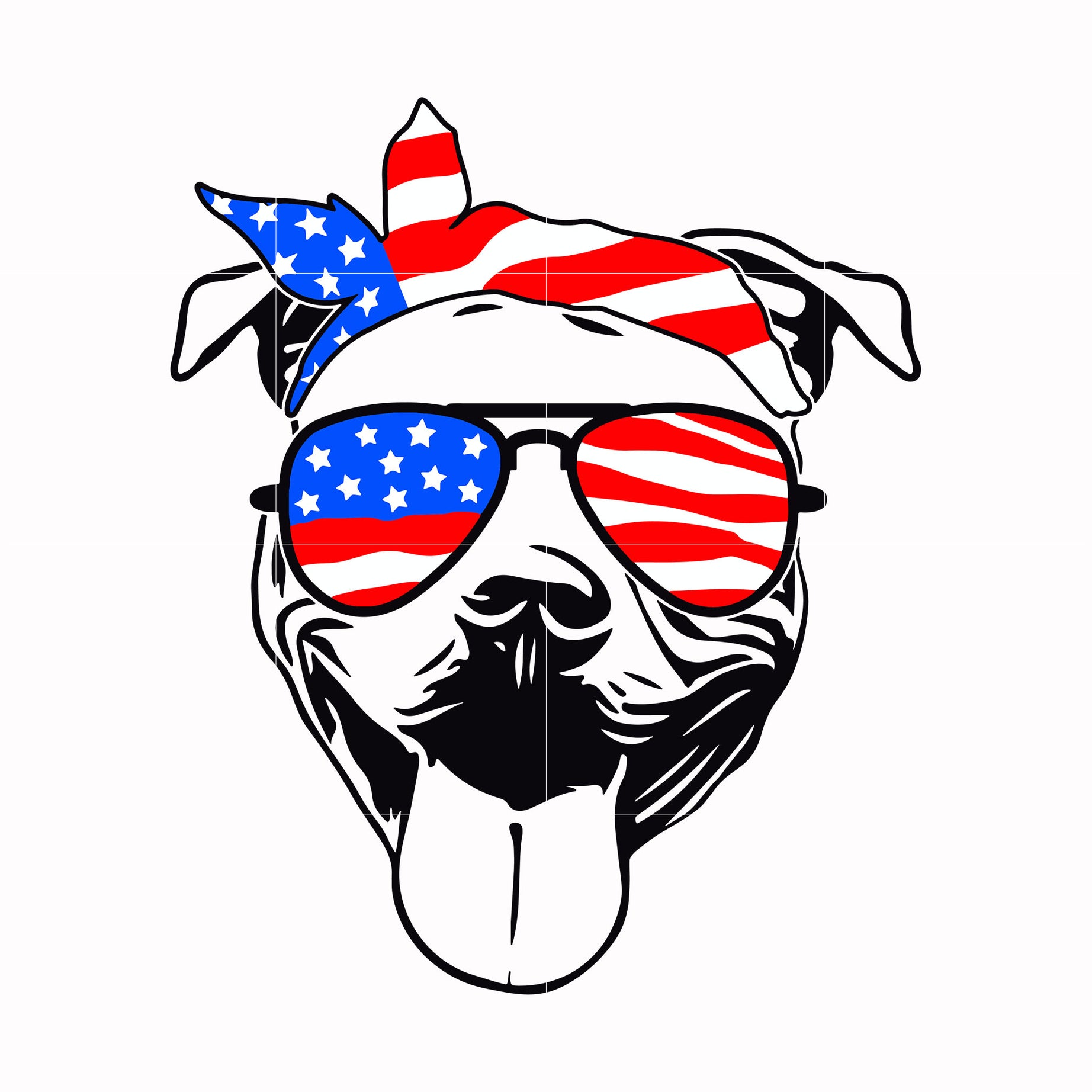 pitbull america svg, png, dxf, eps, digital file JULY0066