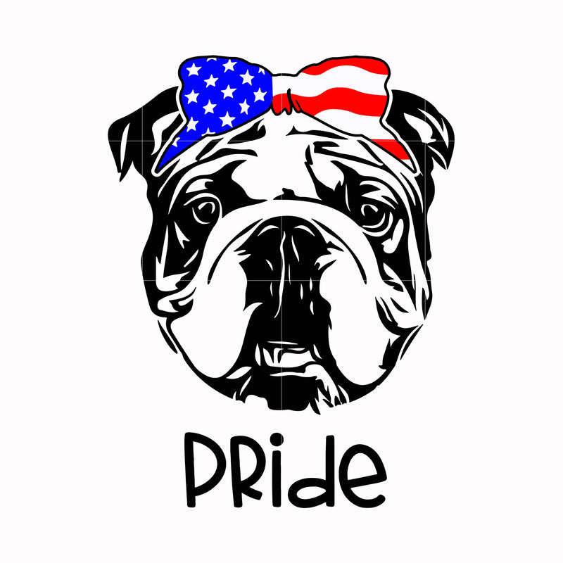 french bulldog america pride svg, png, dxf, eps, digital file JULY0072