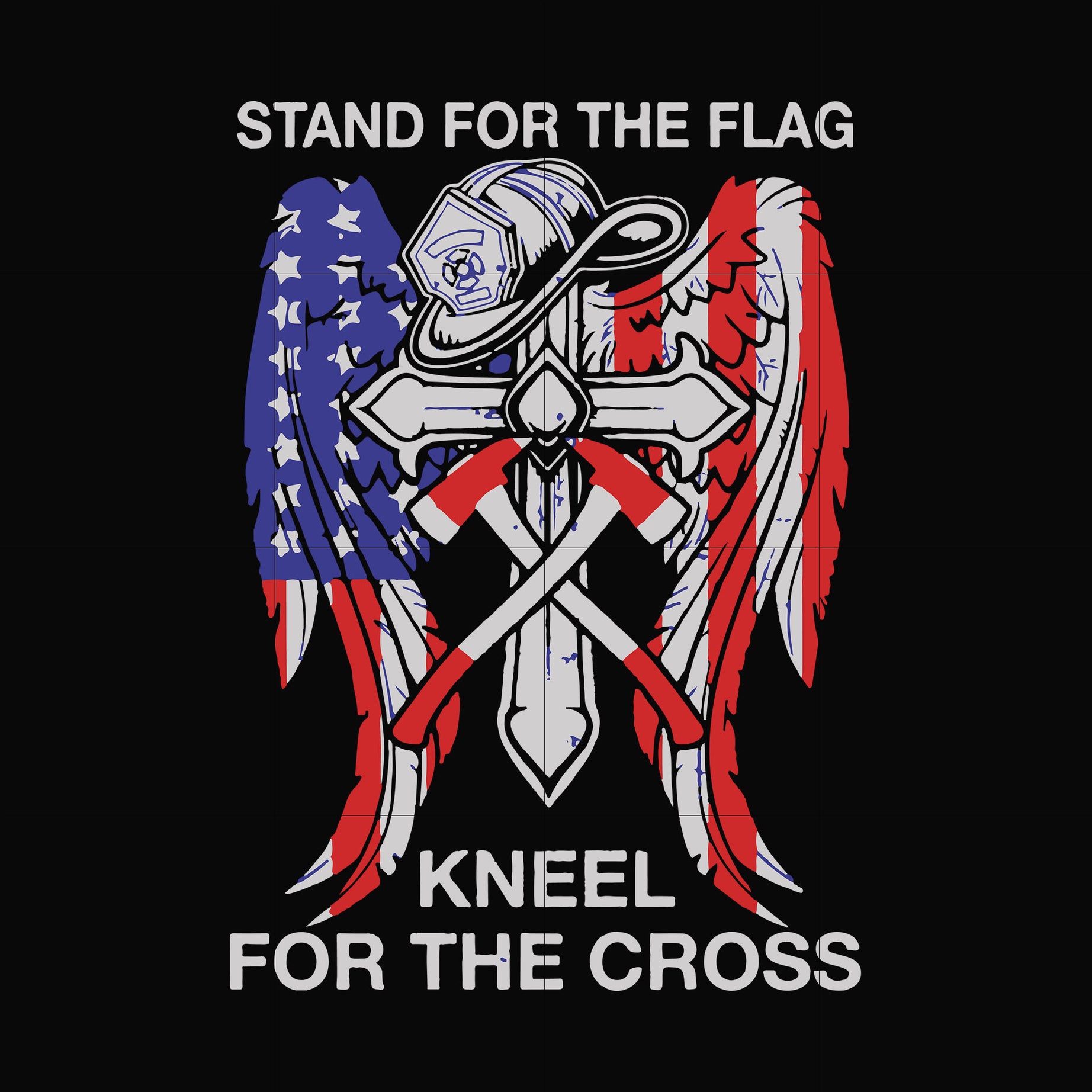 I Stand For The Flag, I Kneel For The Cross svg, png, dxf, eps, digital file JULY0080