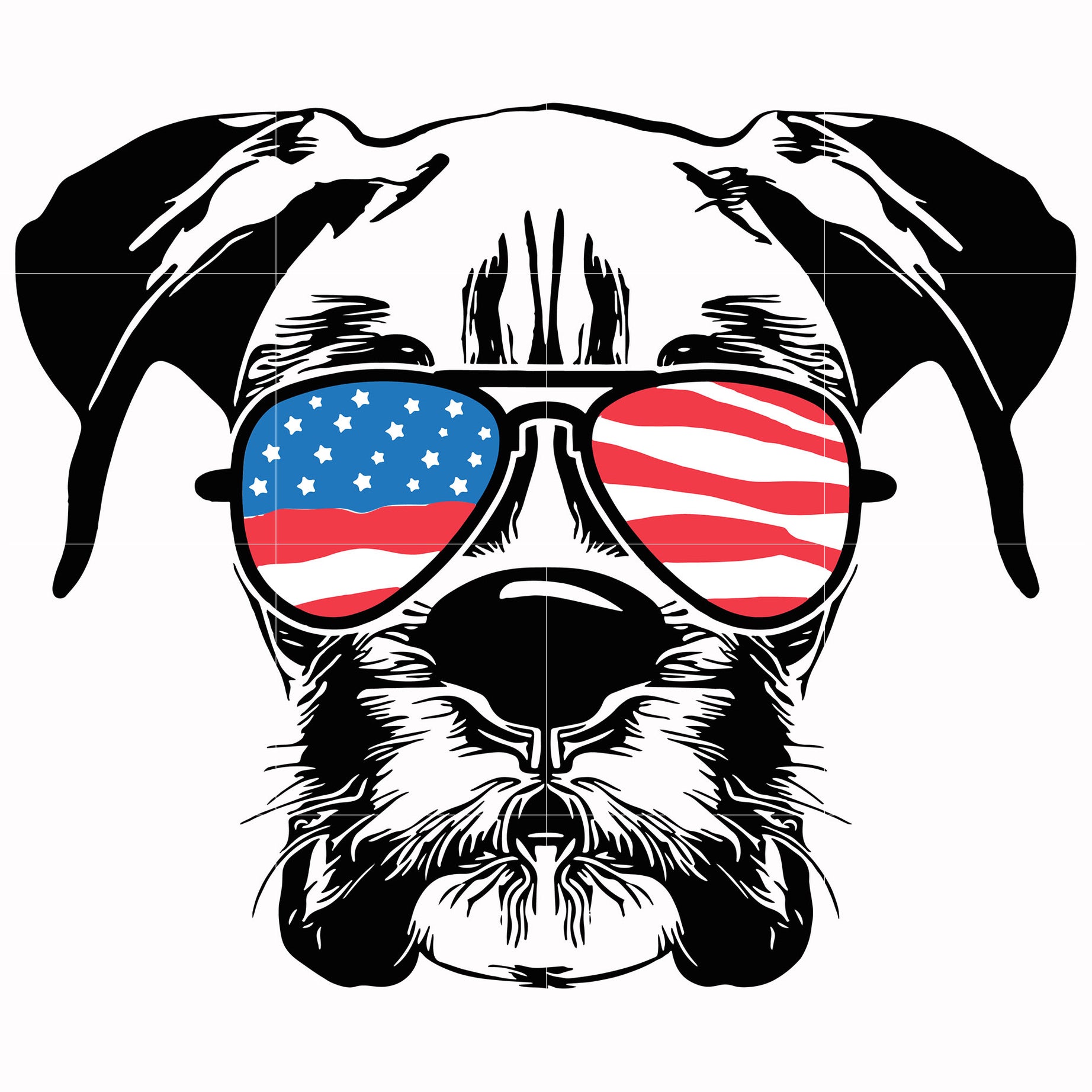 Schnauzers america svg, png, dxf, eps, digital file JULY0060