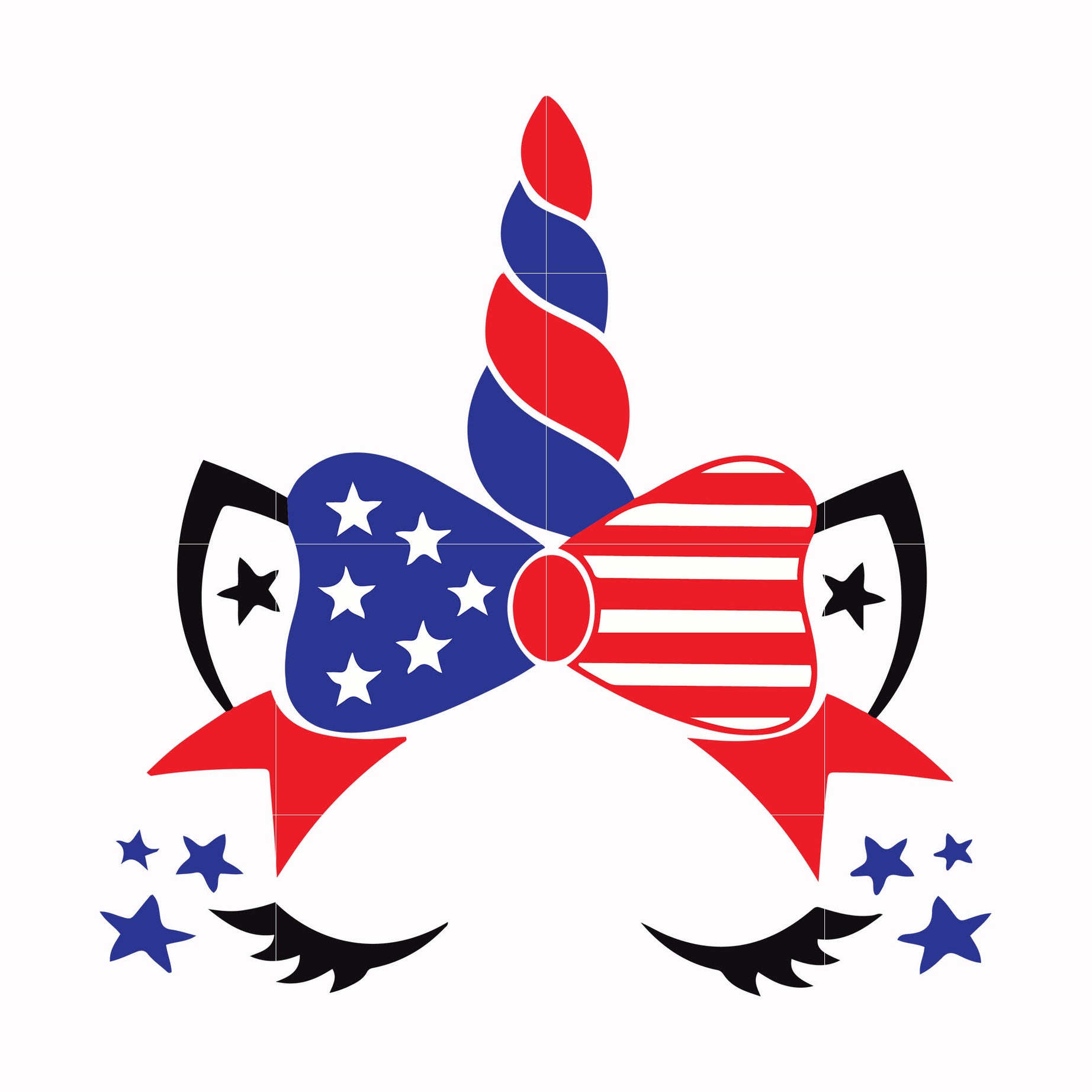 Unicorn american svg, png, dxf, eps, digital file JULY0031