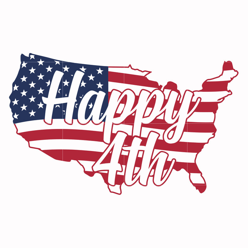 happy 4th america svg, png, dxf, eps, digital file JULY0012