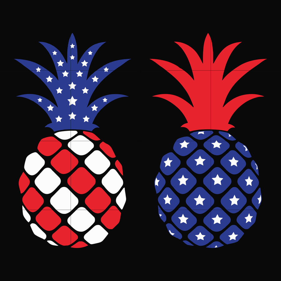 Pineapple american svg, png, dxf, eps, digital file JULY0055