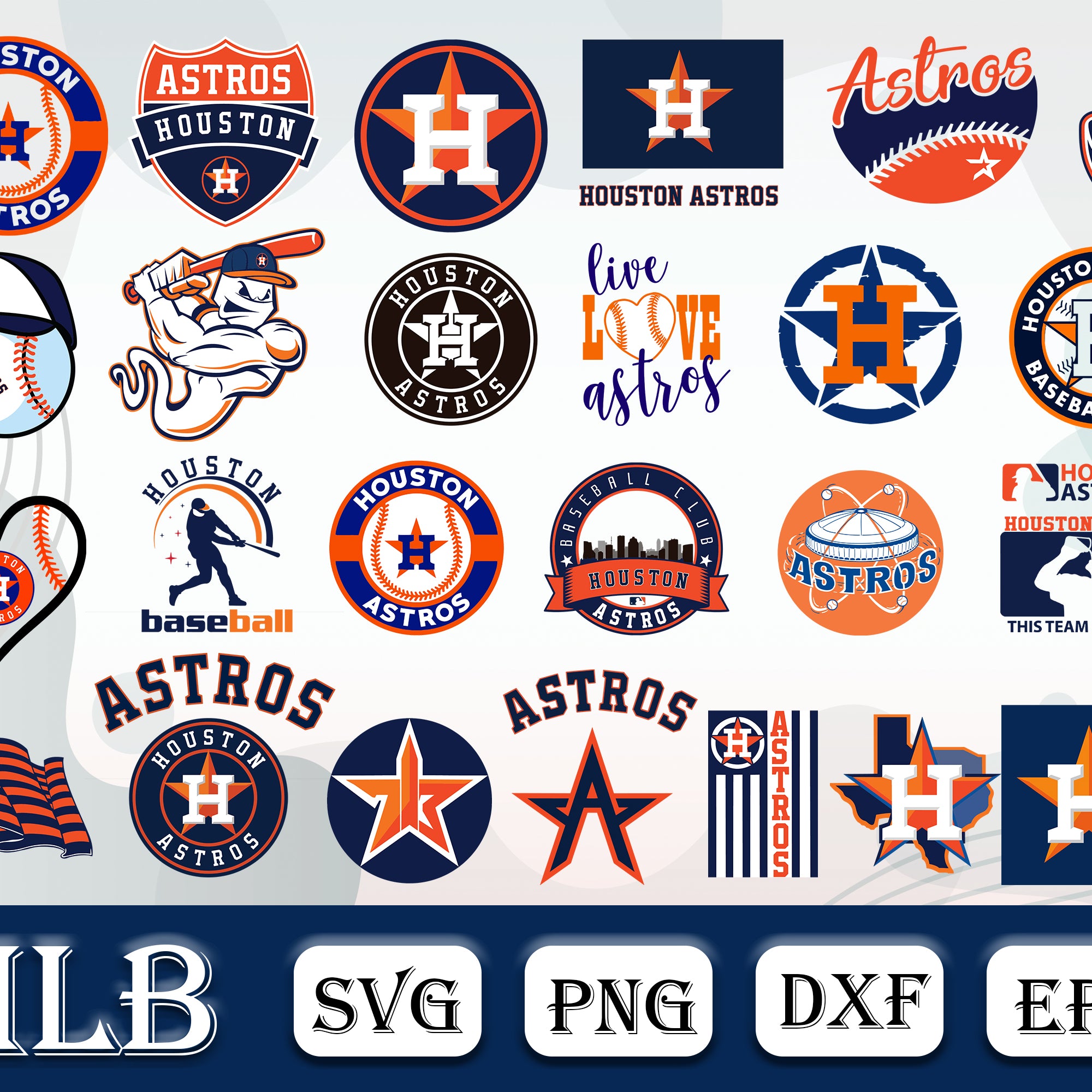 Houston Astros Bundle SVG, Houston Astros SVG, MLB SVG.