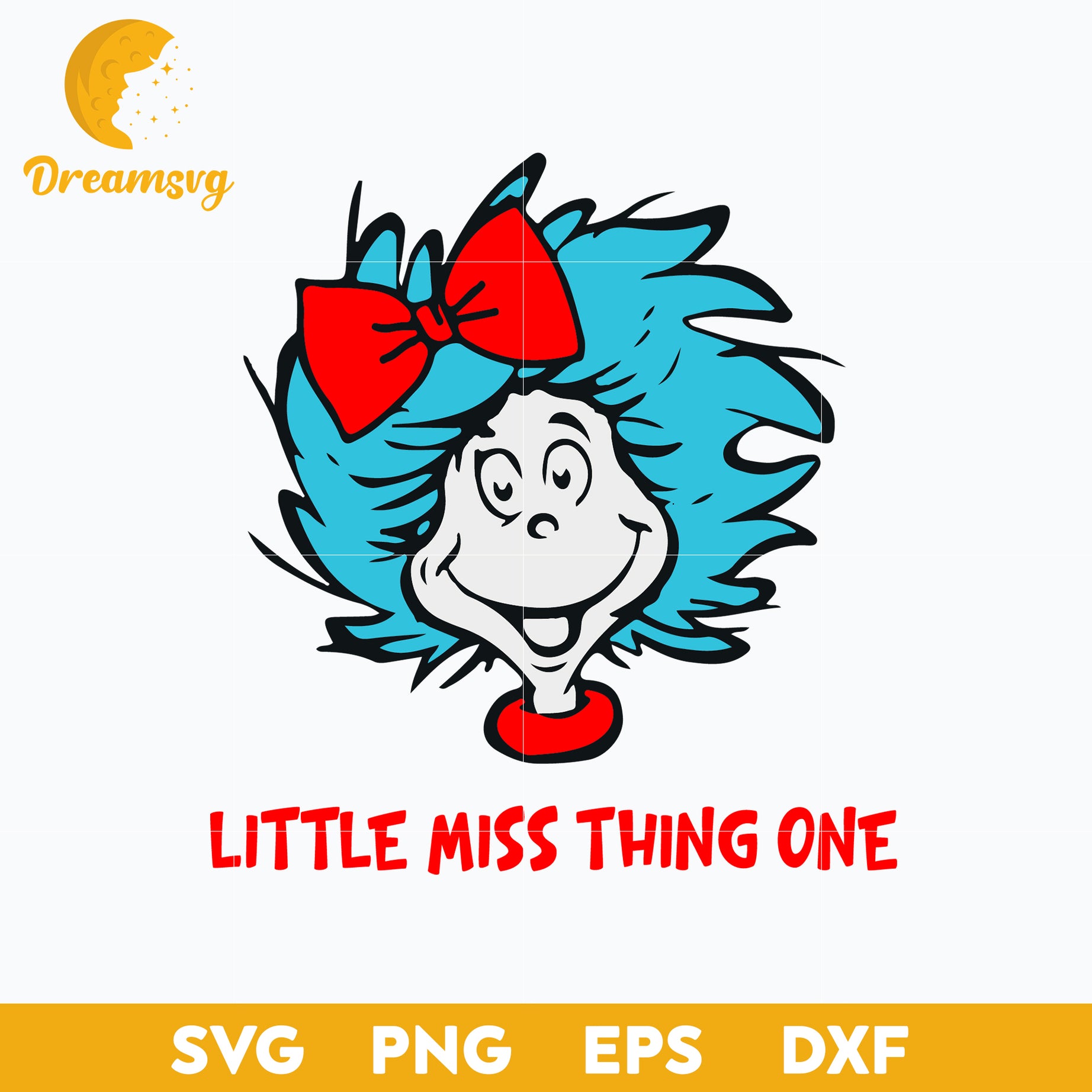 Little Miss Thing One SVG, Dr Seuss SVG